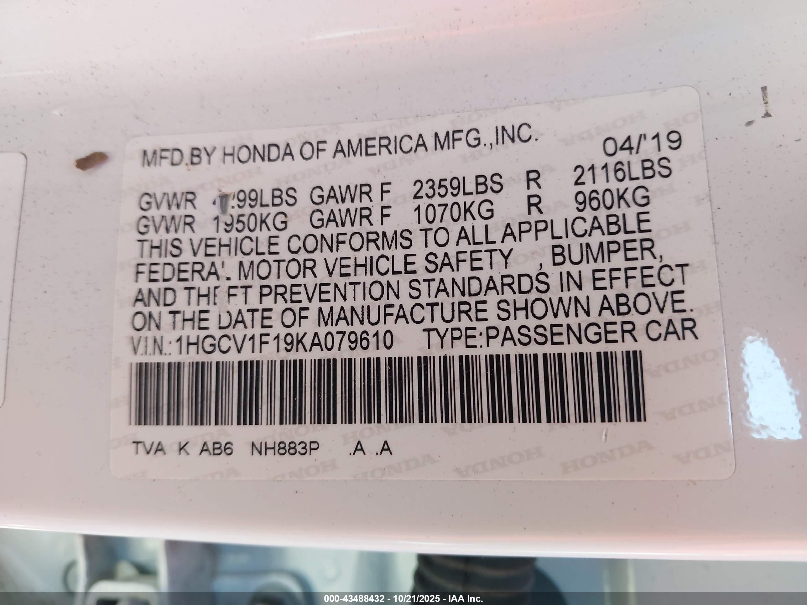 HONDA ACCORD image 9