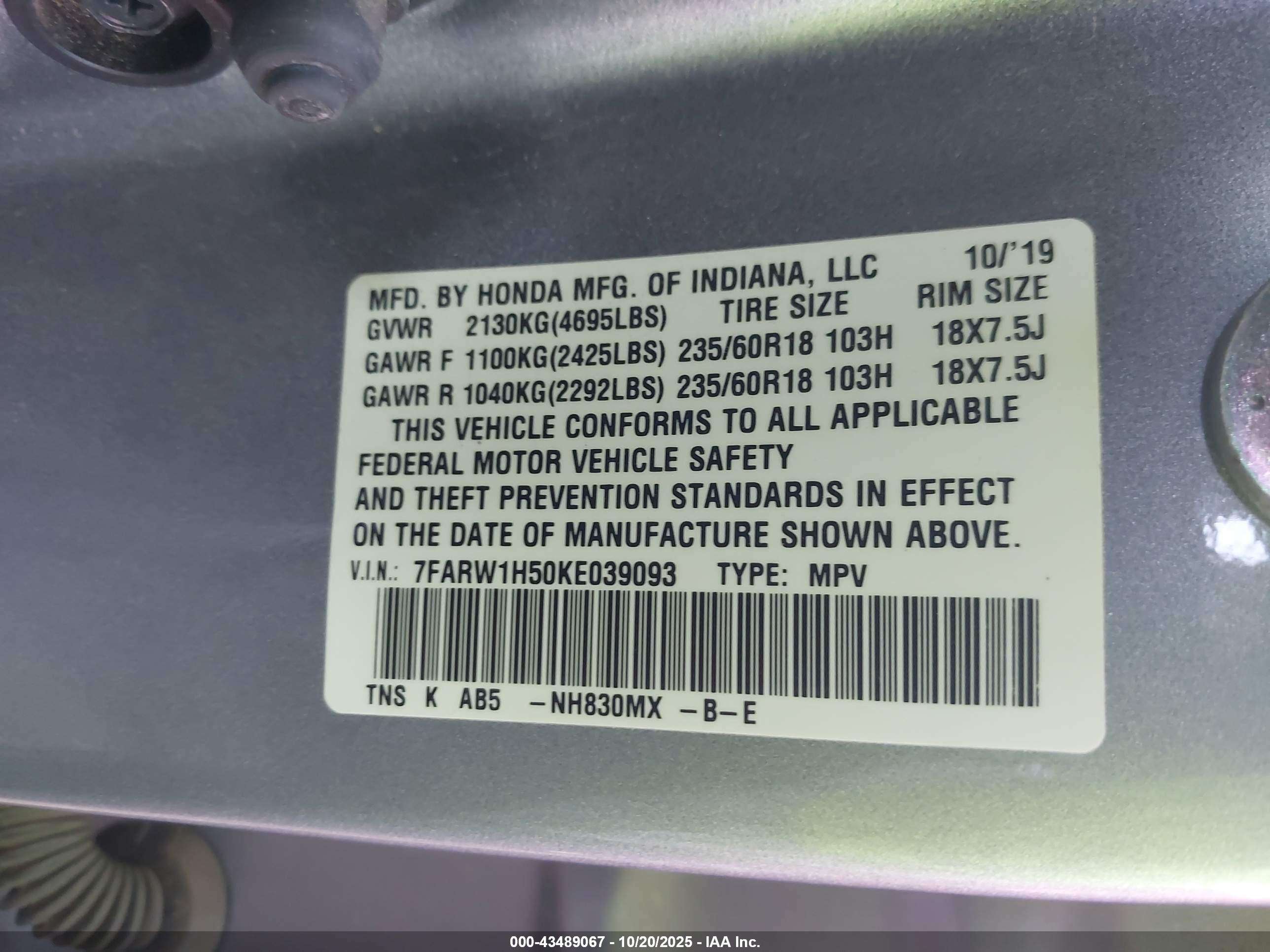 HONDA CR-V image 9
