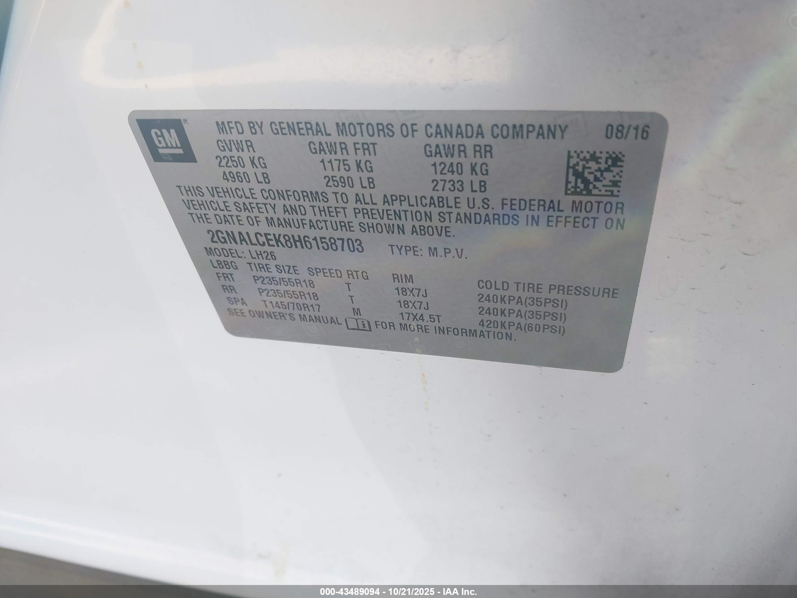 CHEVROLET EQUINOX image 9