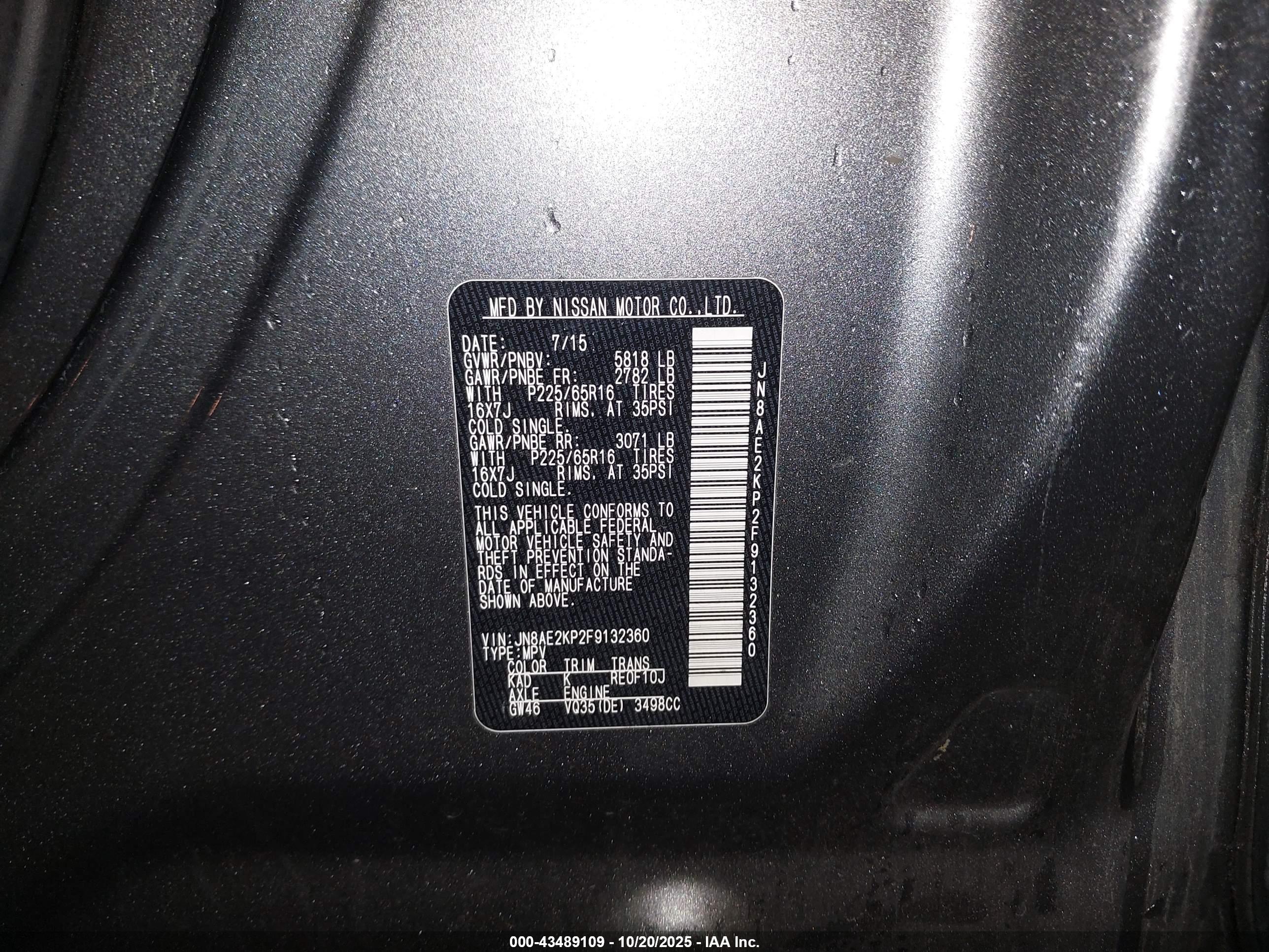 NISSAN QUEST image 9