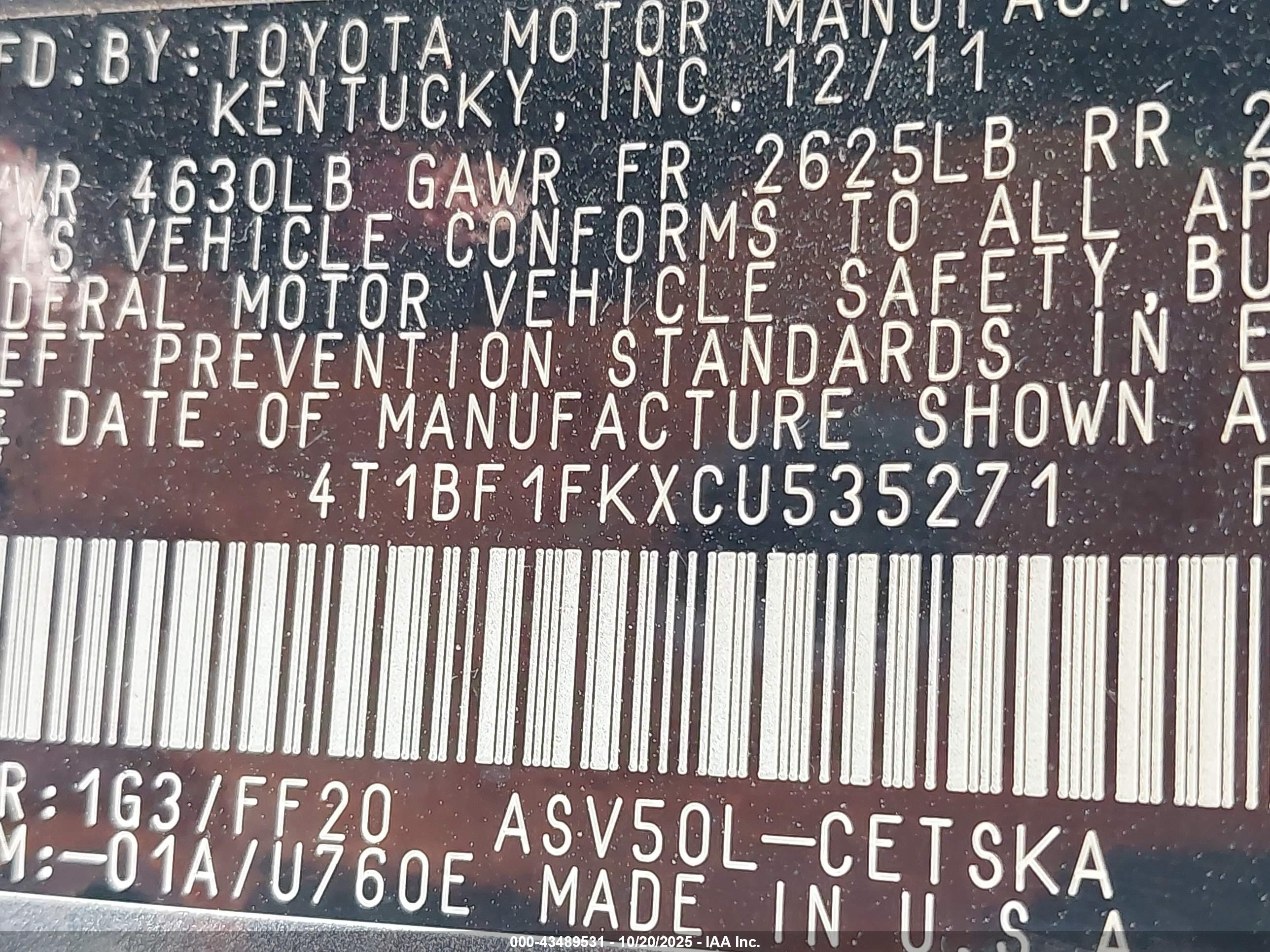 TOYOTA CAMRY image 9