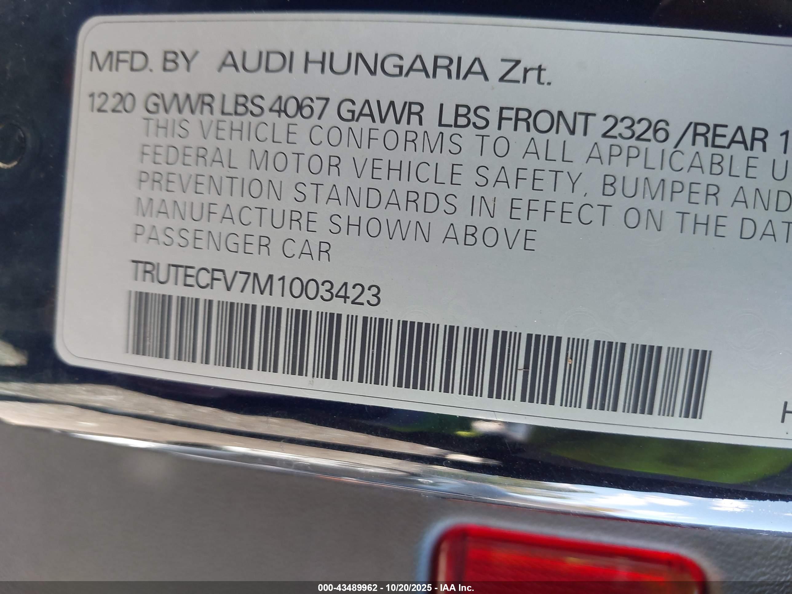 AUDI TT image 9