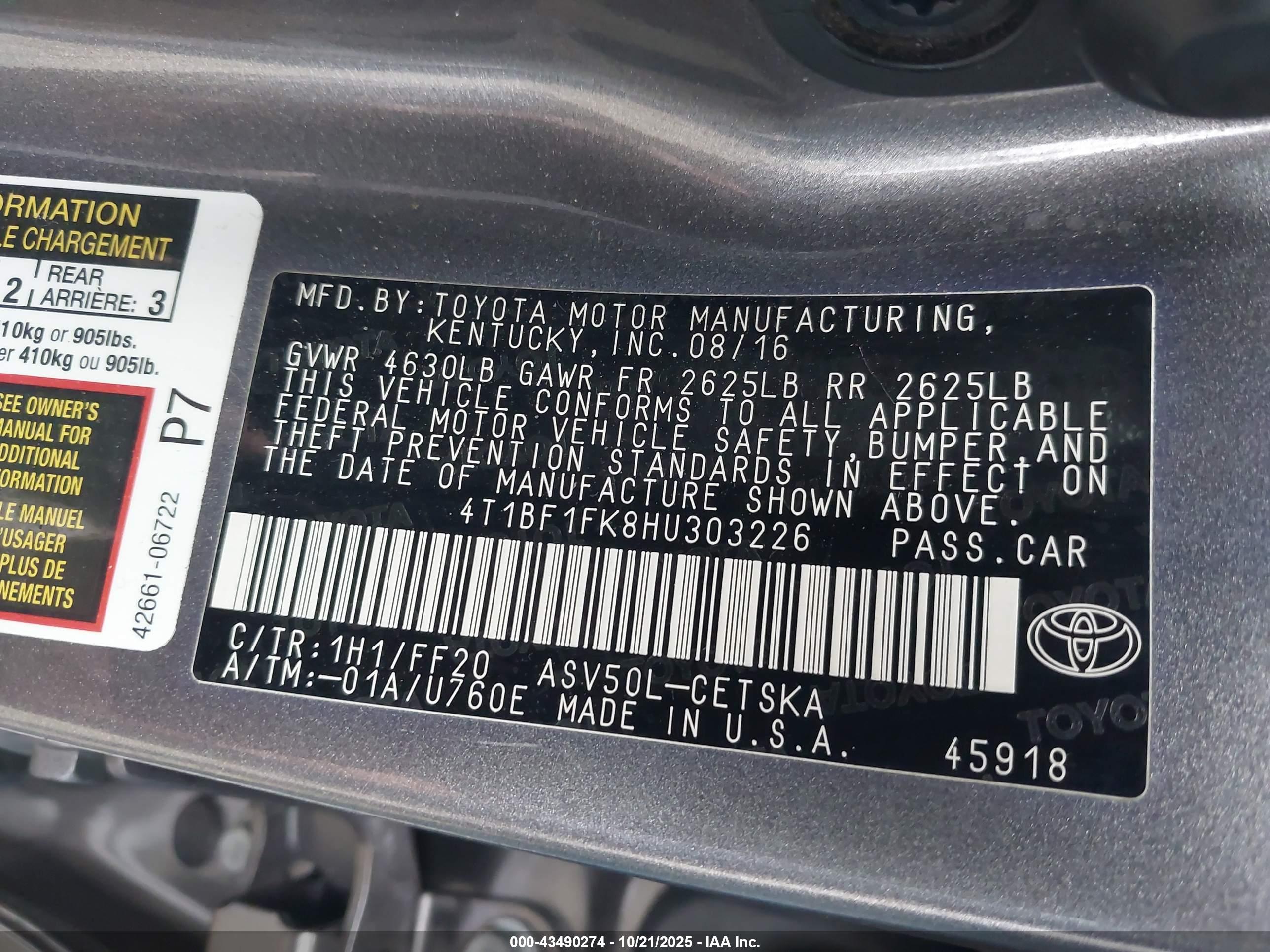 TOYOTA CAMRY image 9