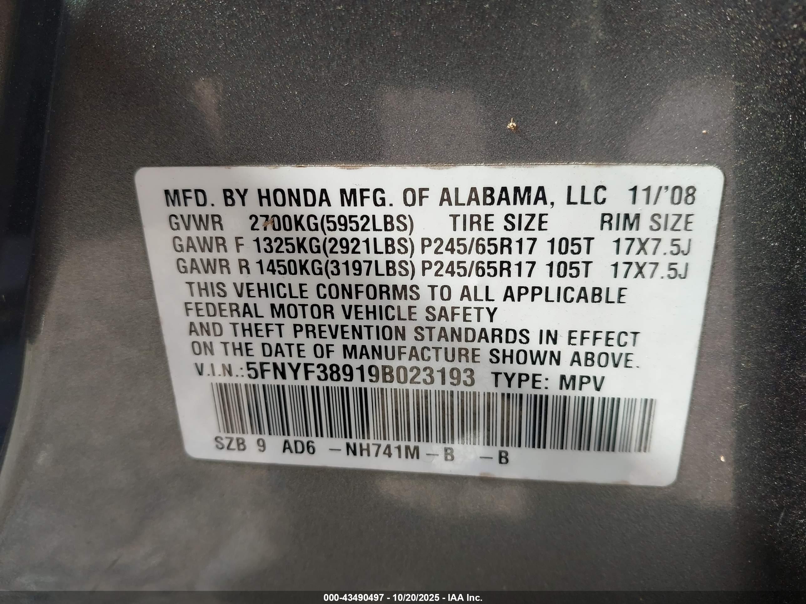 HONDA PILOT image 9