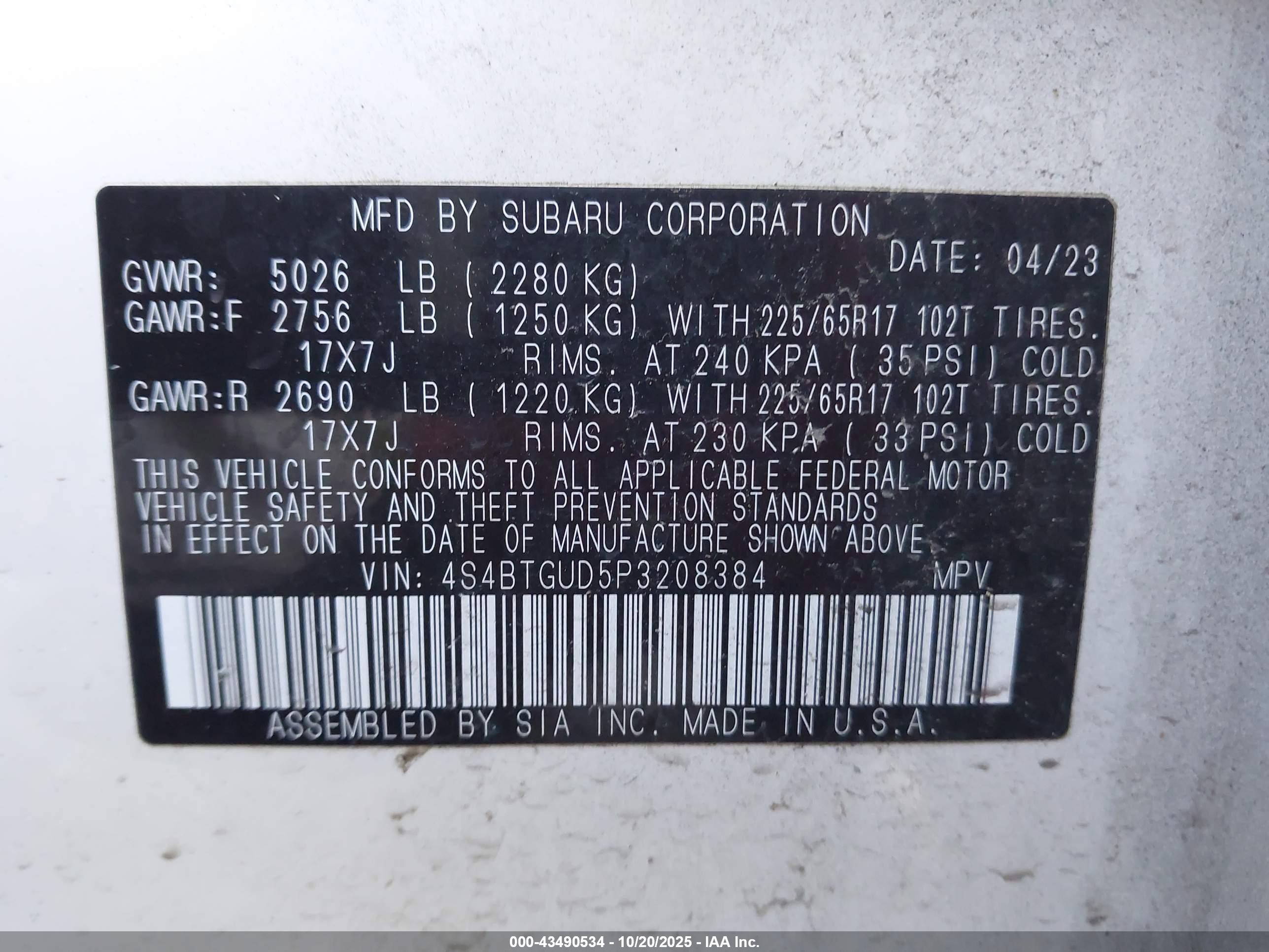 SUBARU OUTBACK image 9