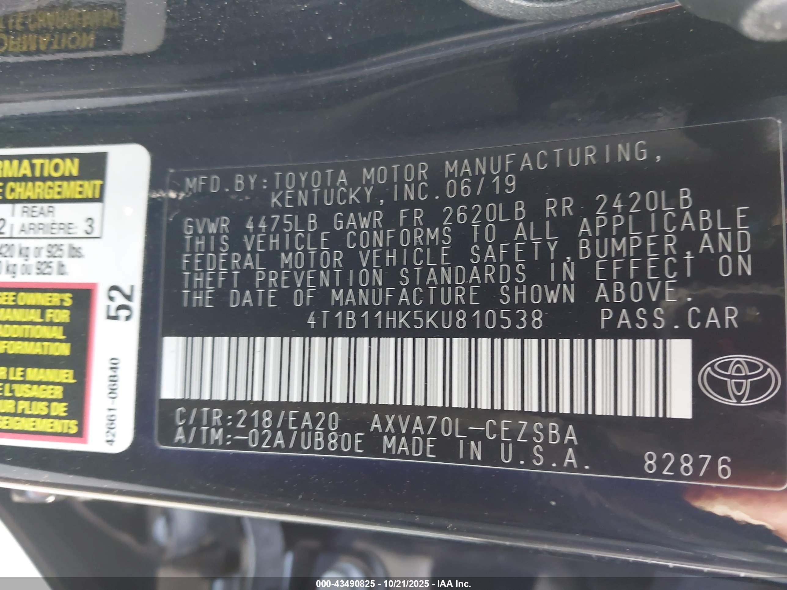 TOYOTA CAMRY image 9