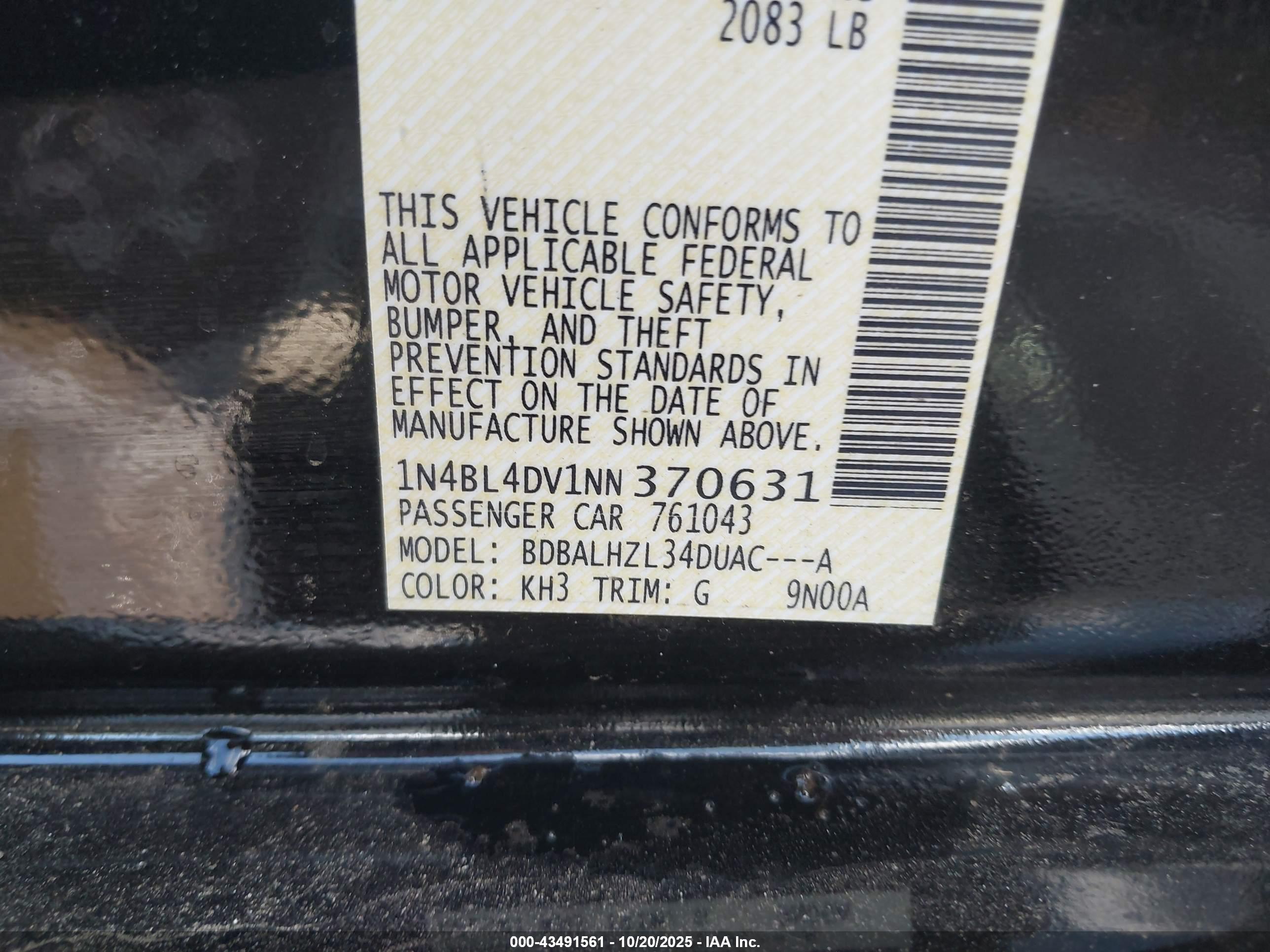 NISSAN ALTIMA image 9