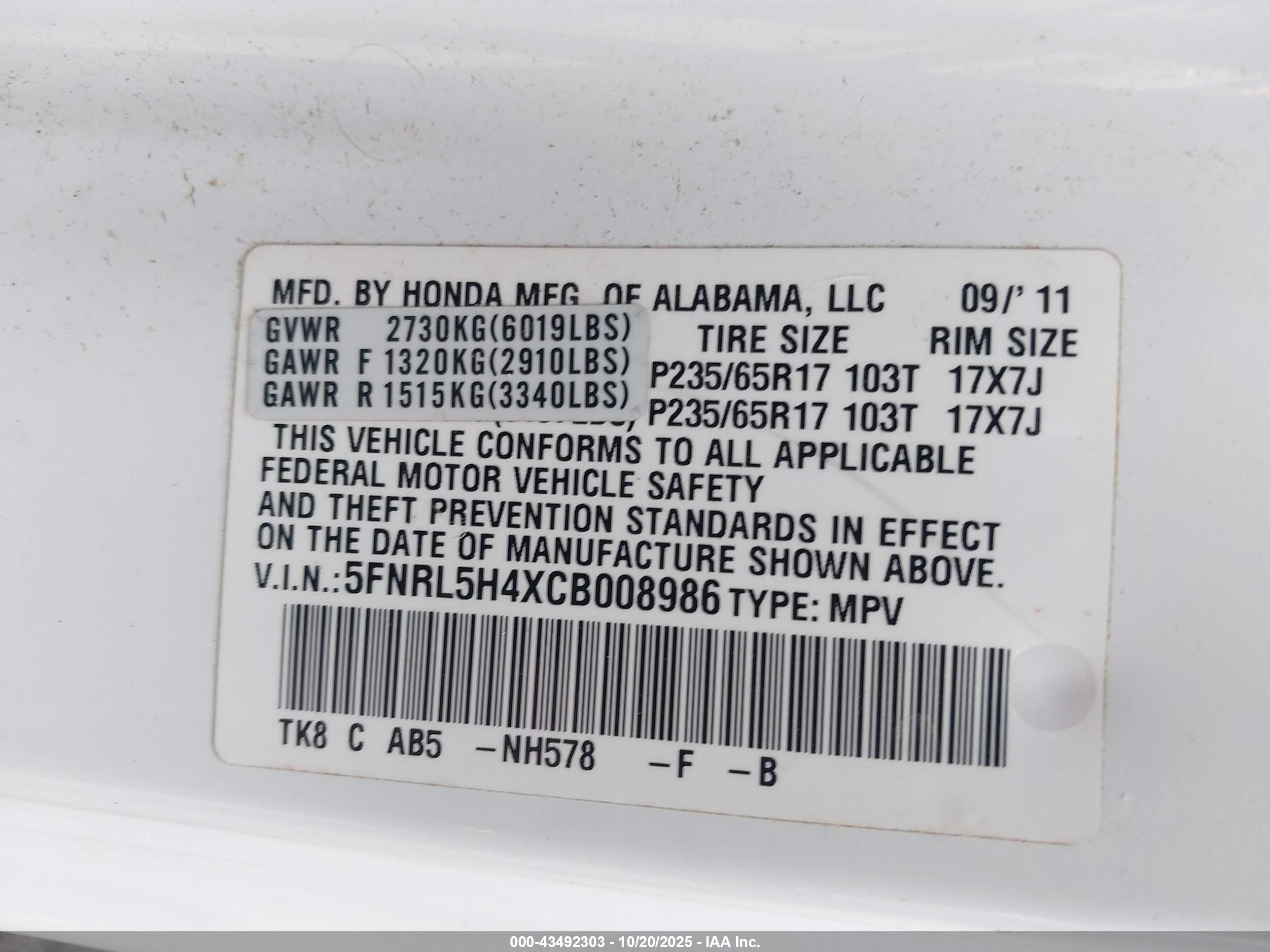 HONDA ODYSSEY image 9
