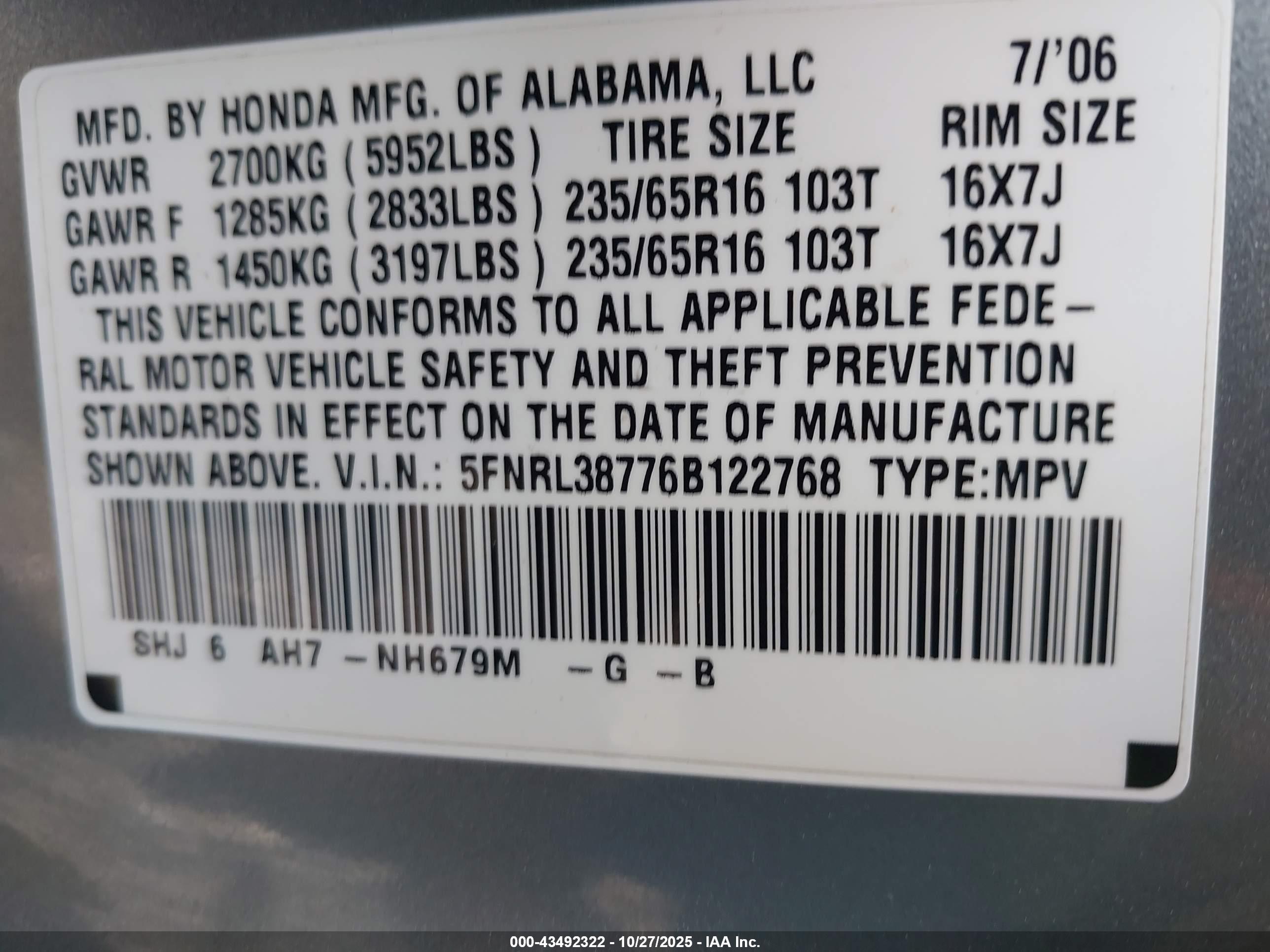 HONDA ODYSSEY image 9