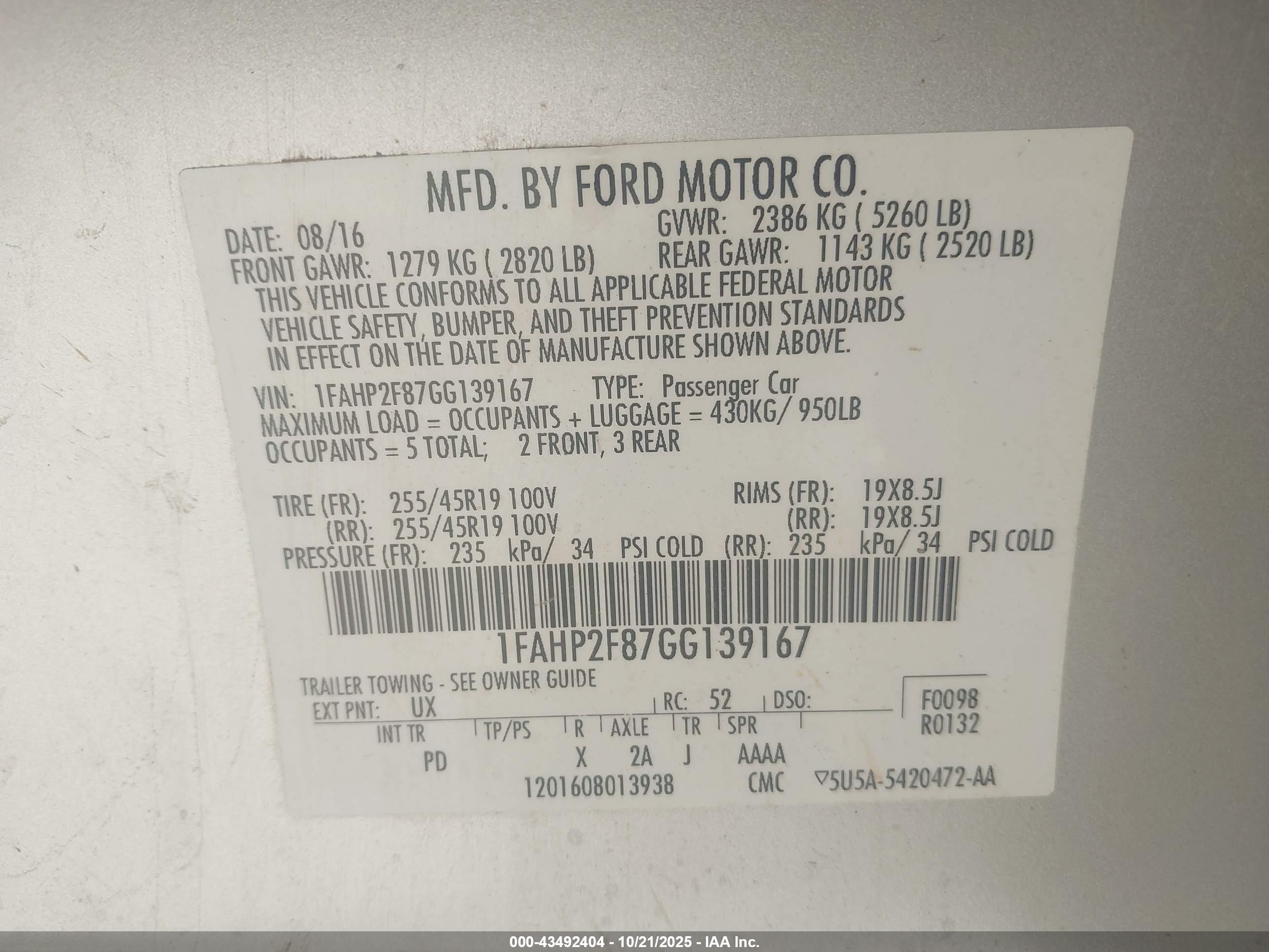 FORD TAURUS image 9