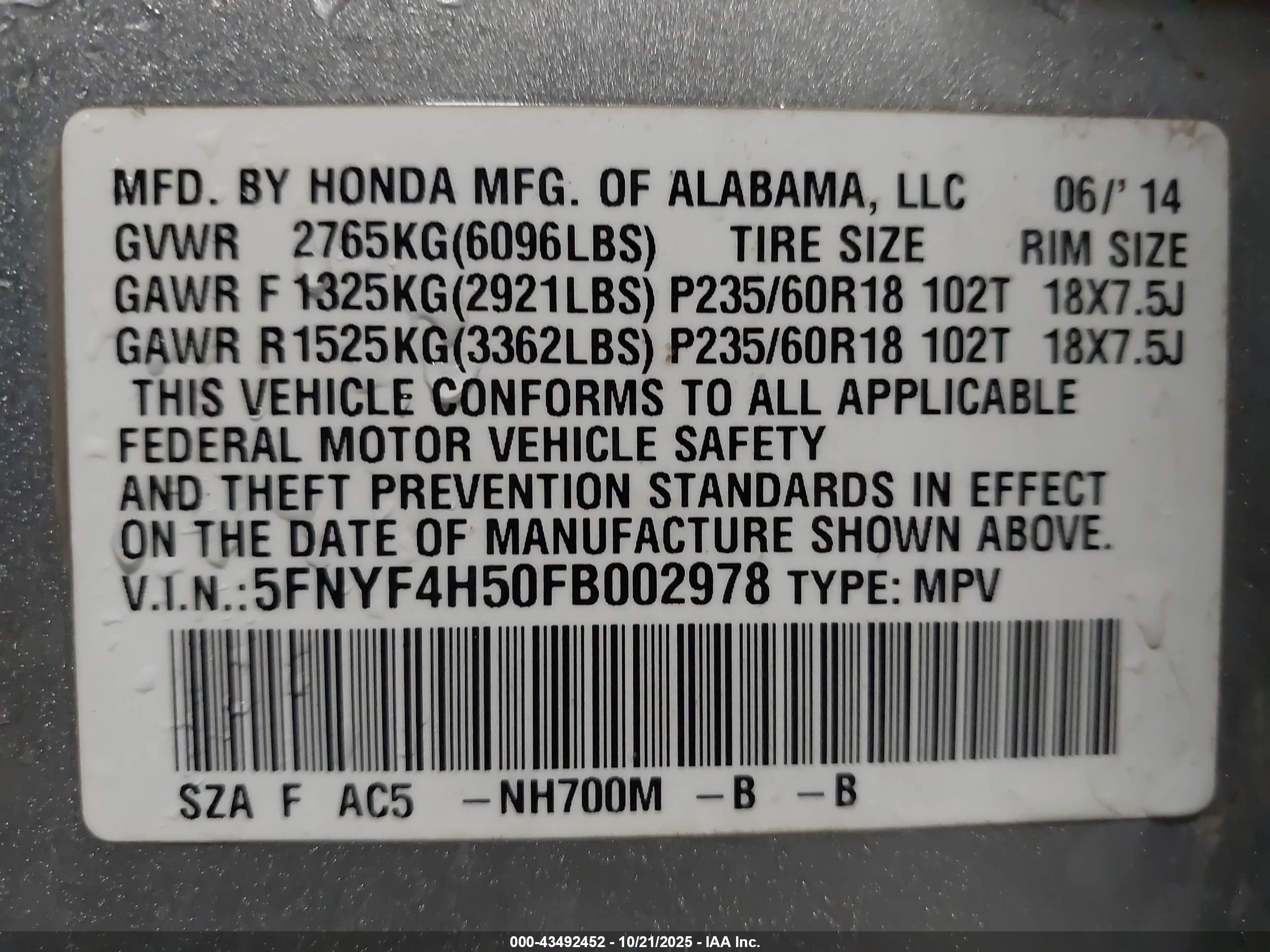 HONDA PILOT image 9