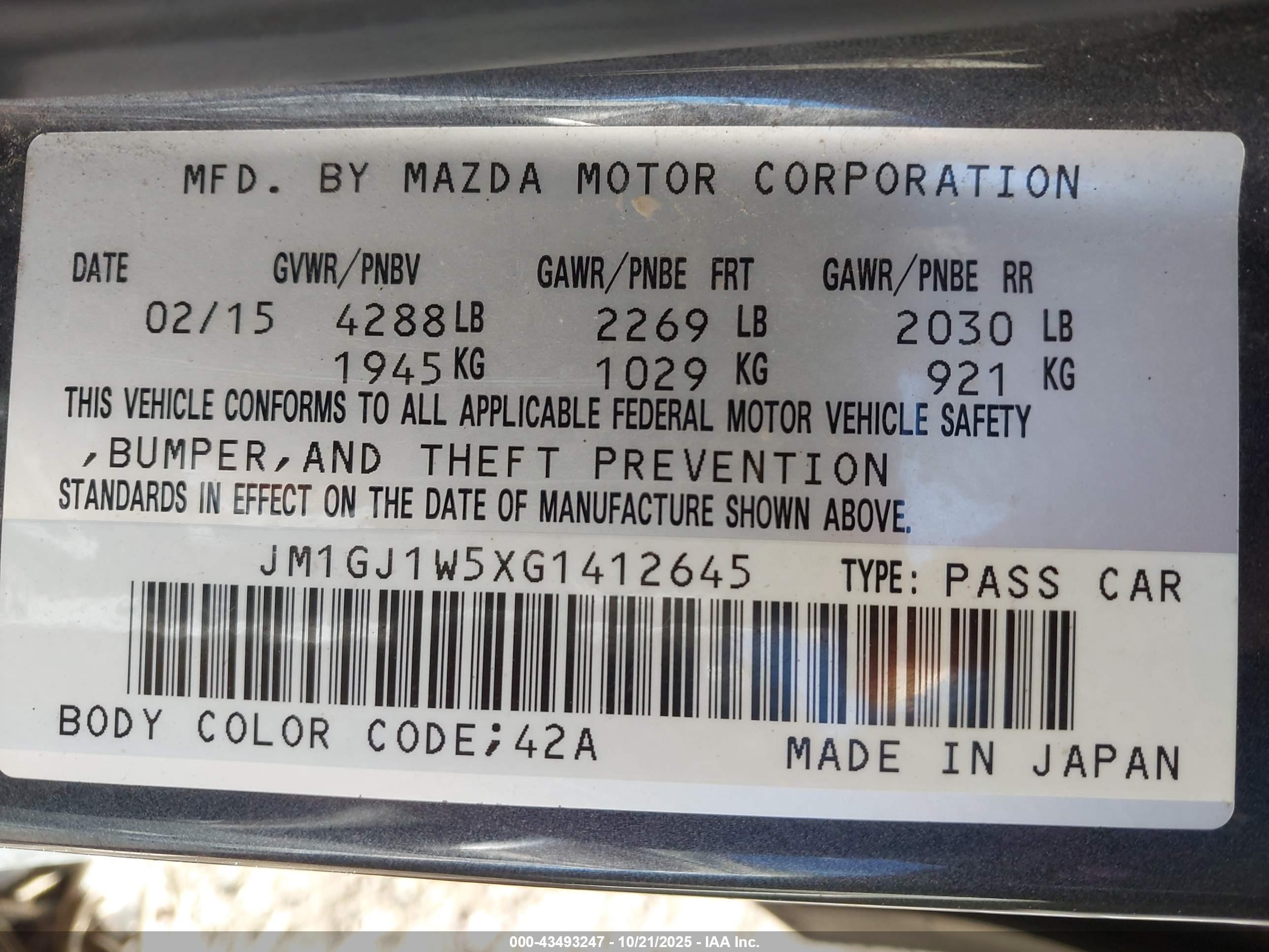 MAZDA MAZDA6 image 9