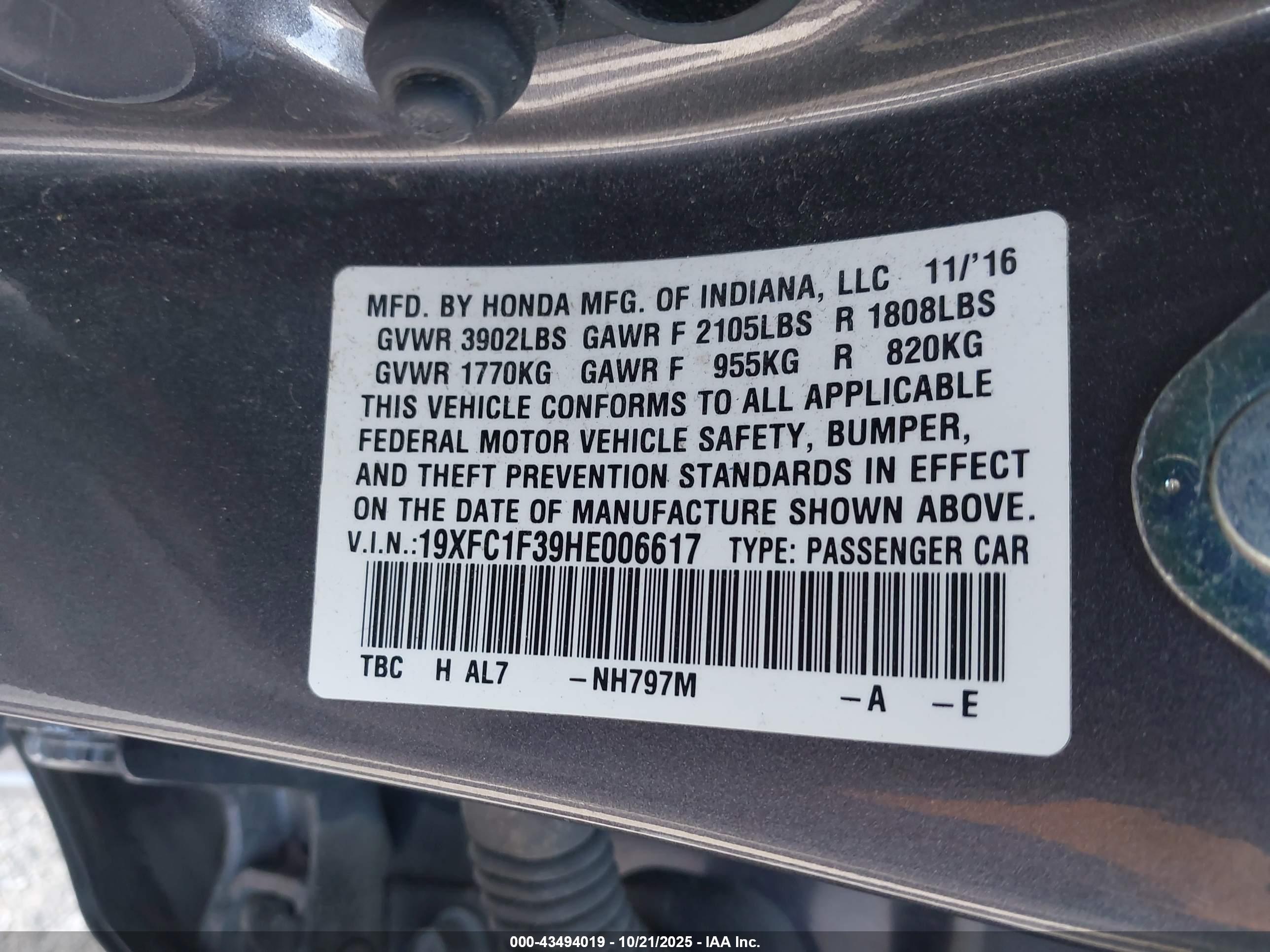 HONDA CIVIC image 9