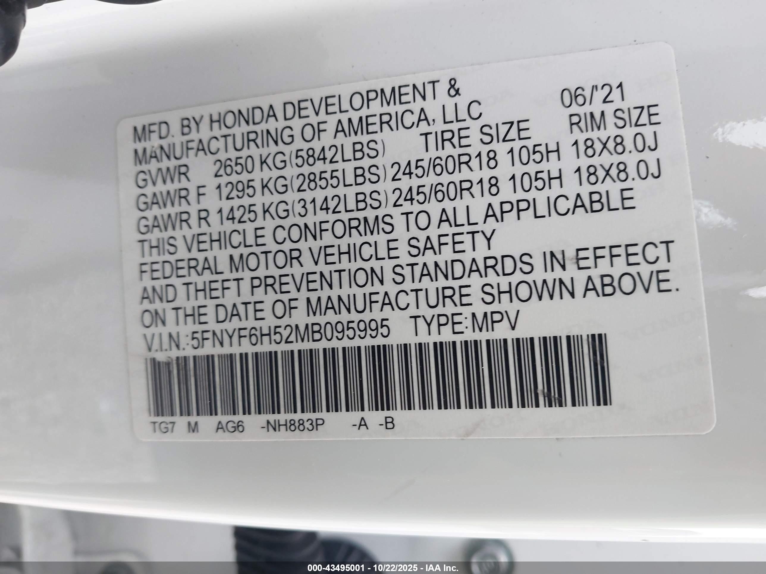 HONDA PILOT image 9