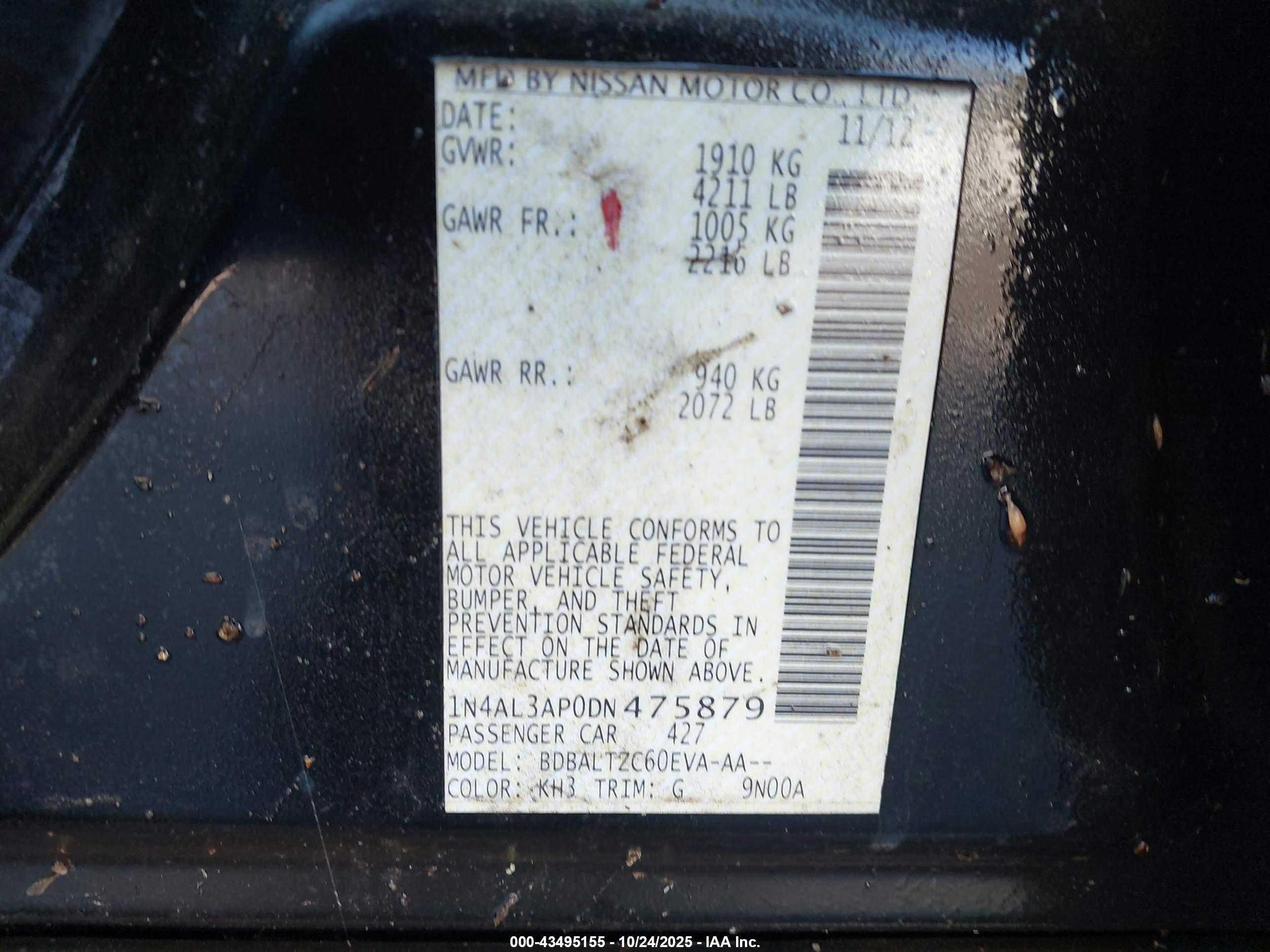 NISSAN ALTIMA image 9