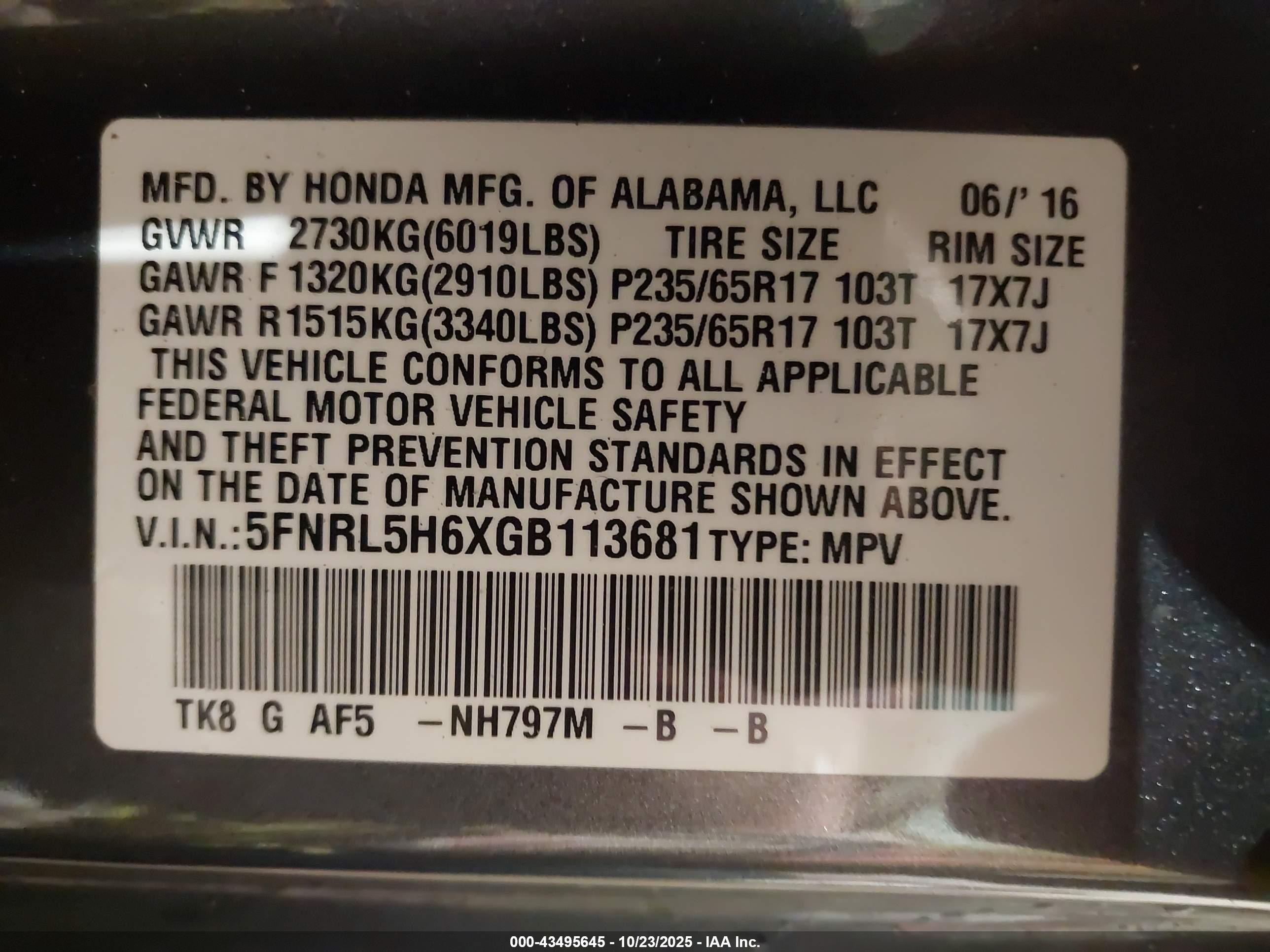 HONDA ODYSSEY image 9