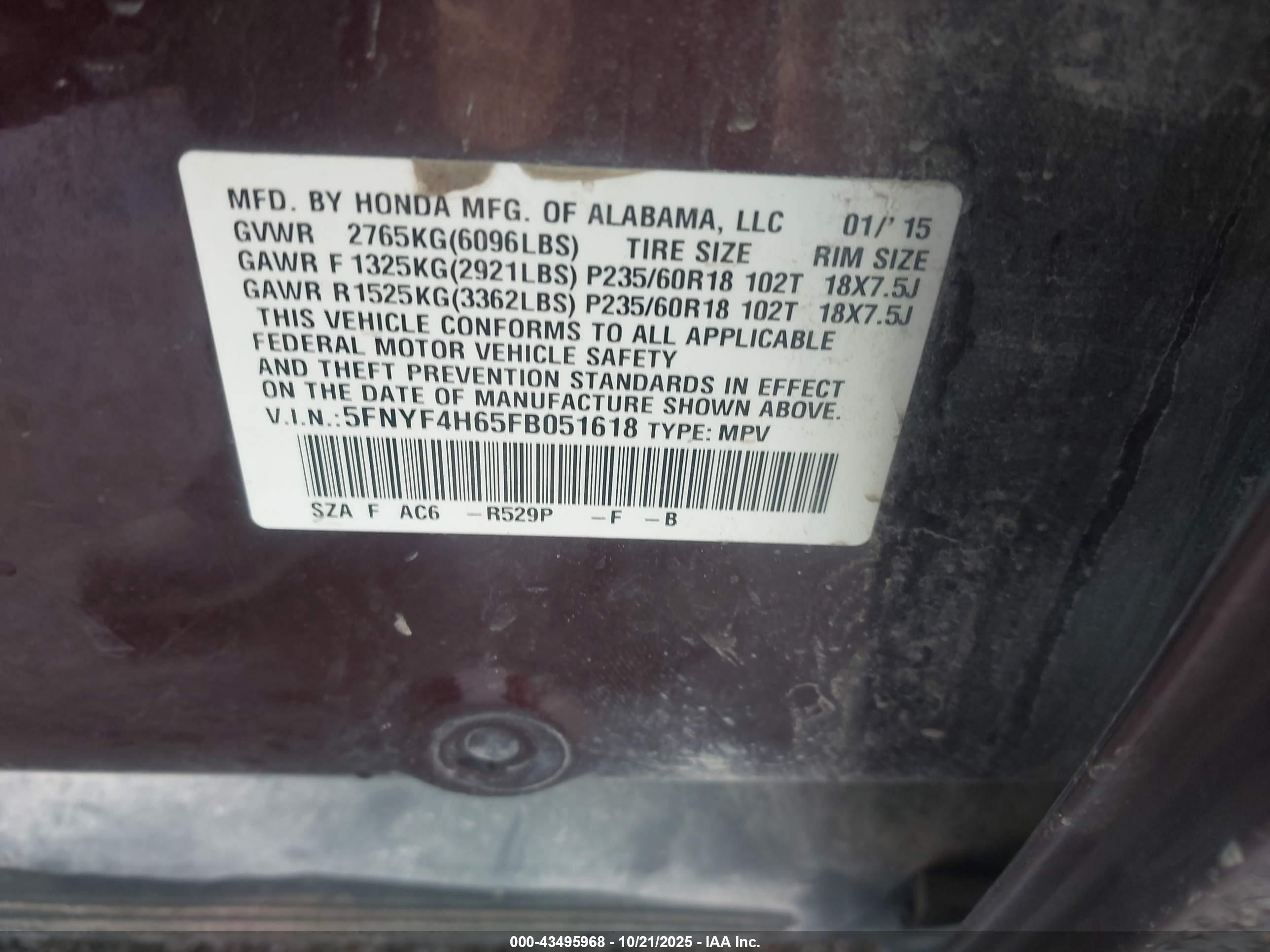HONDA PILOT image 9