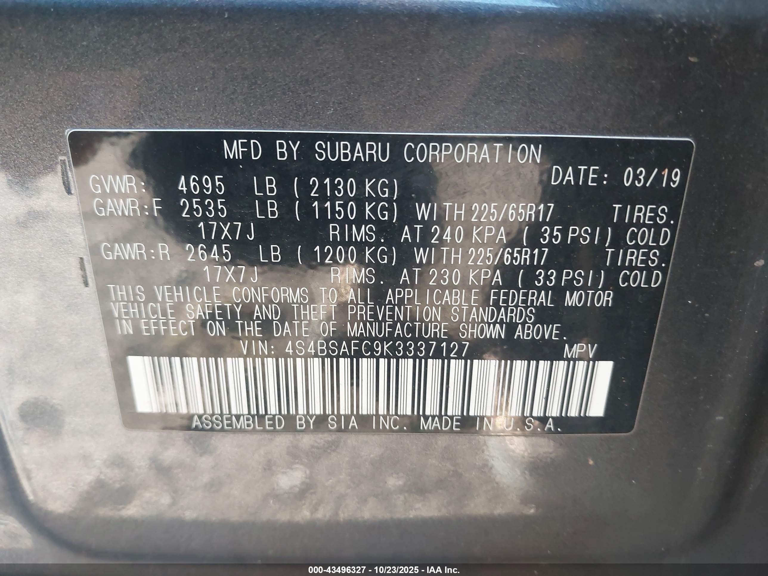 SUBARU OUTBACK image 9
