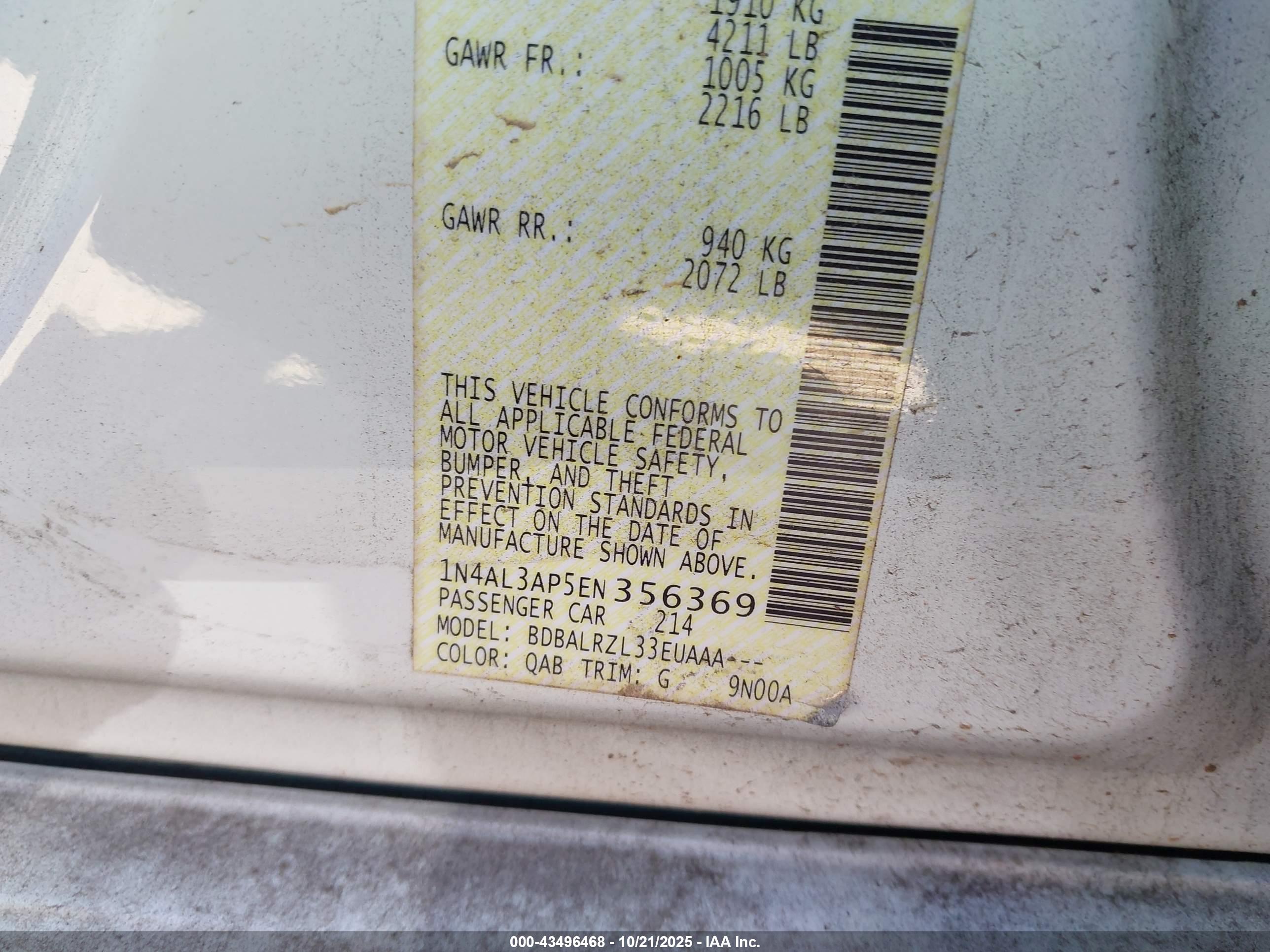 NISSAN ALTIMA image 9