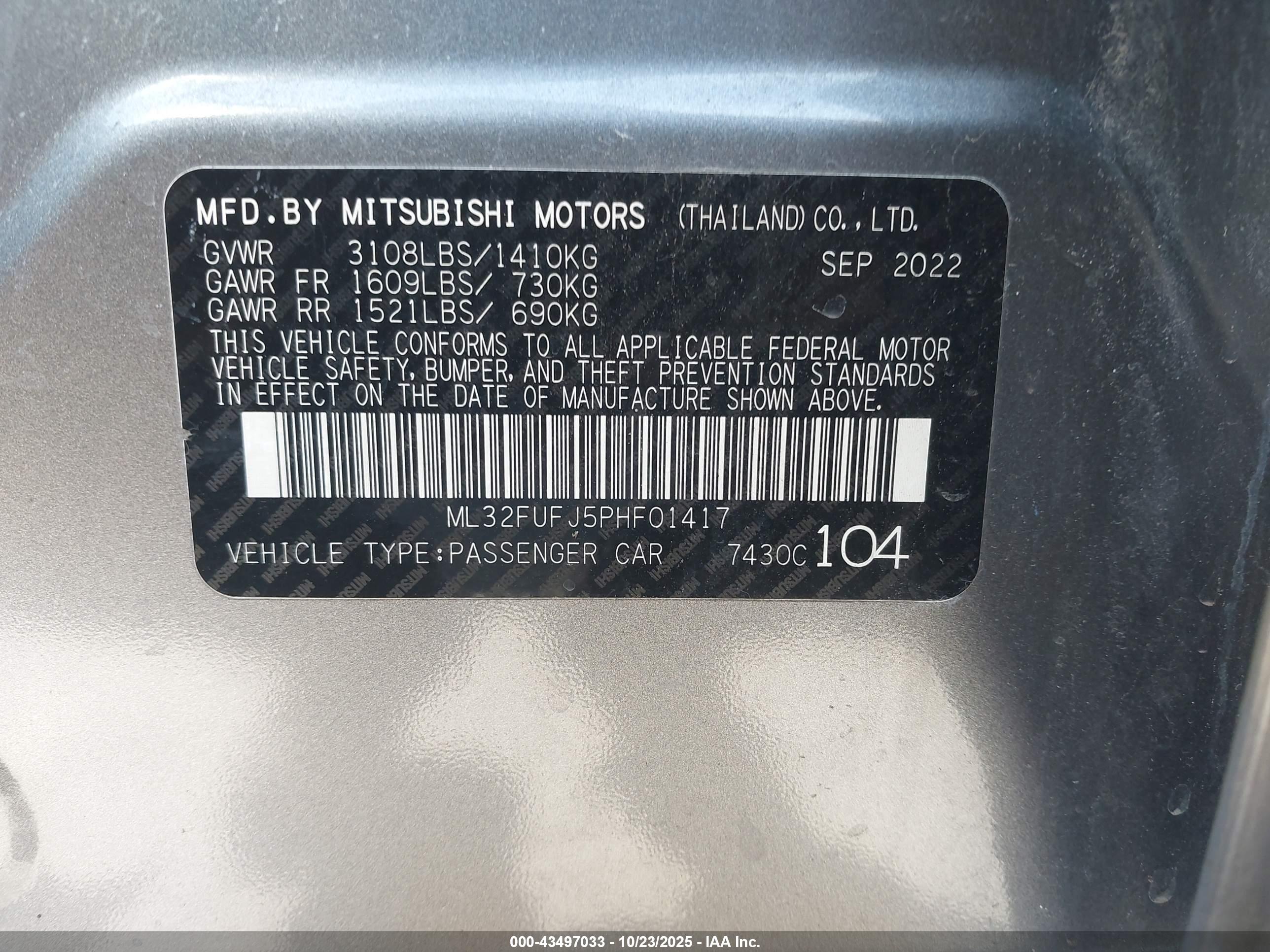 MITSUBISHI MIRAGE image 9