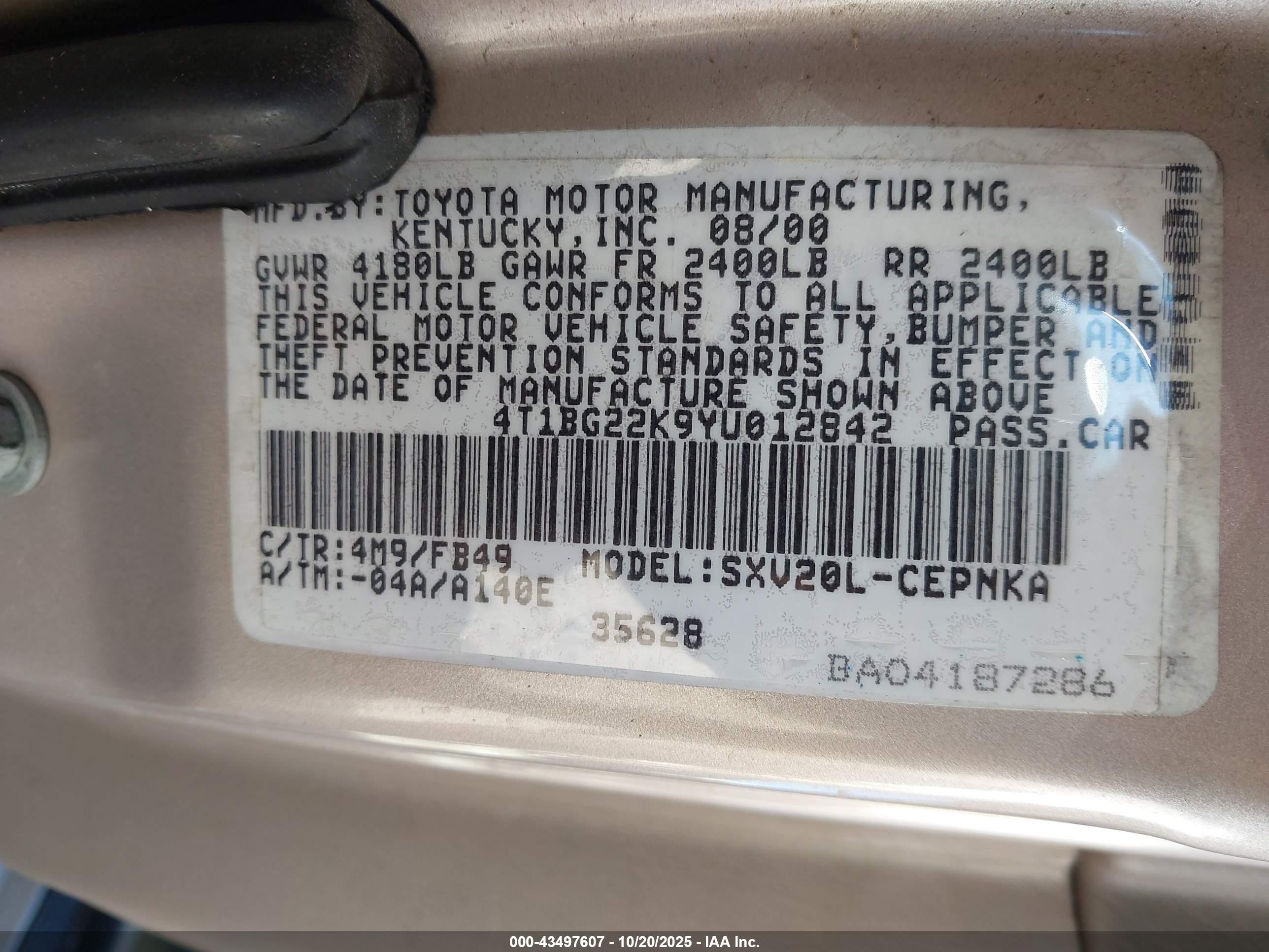 TOYOTA CAMRY image 9