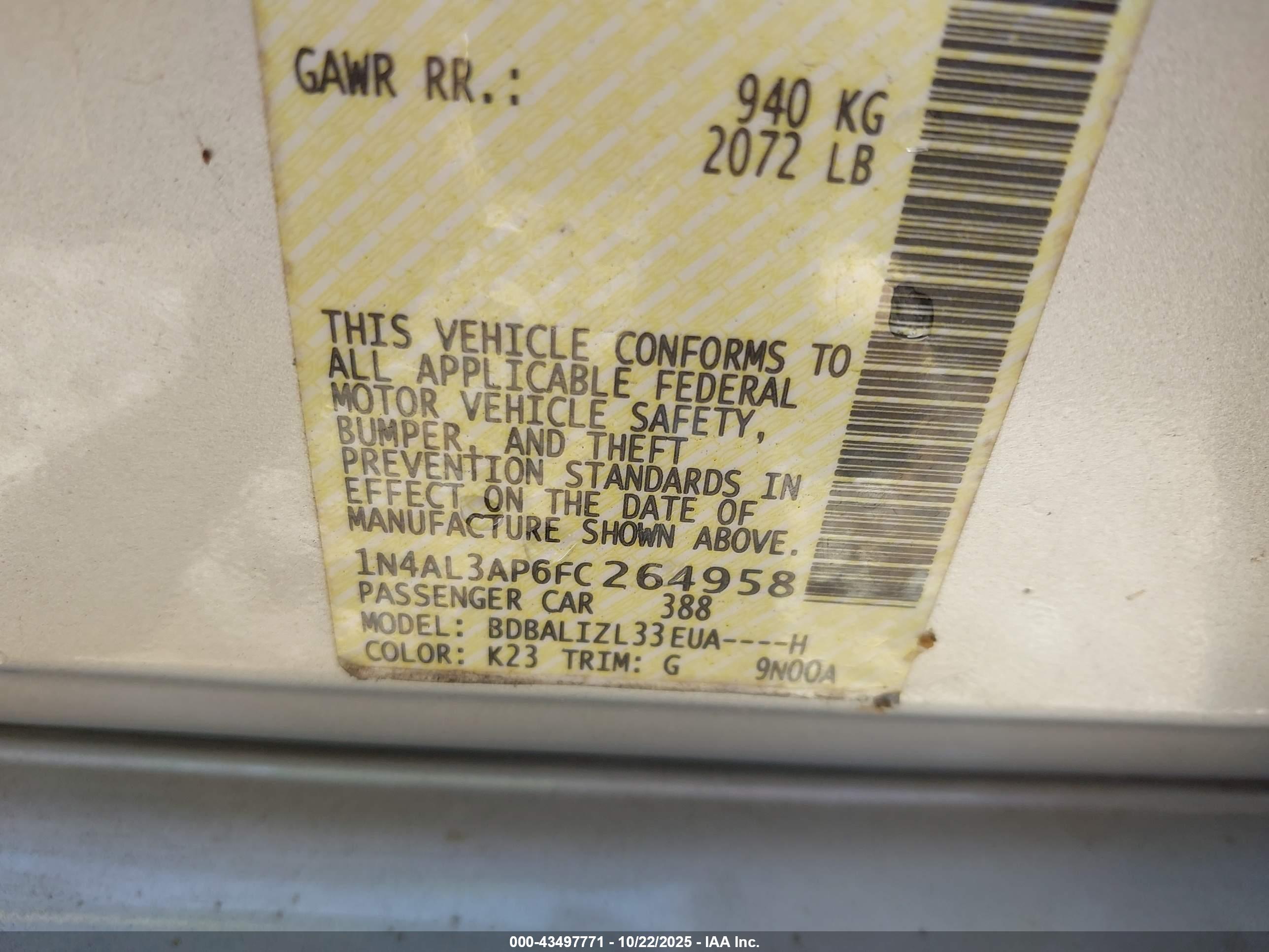 NISSAN ALTIMA image 9