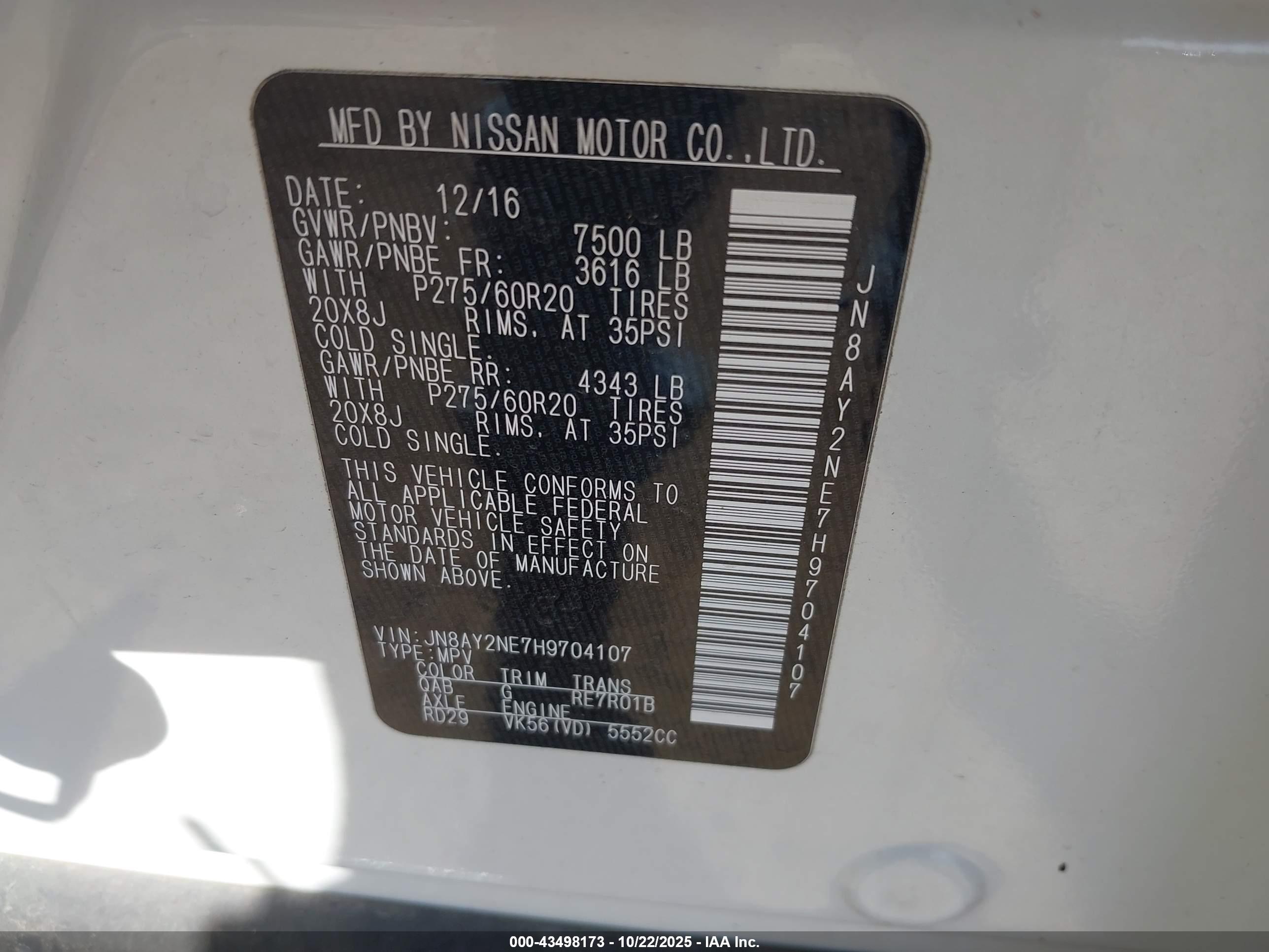NISSAN ARMADA image 9