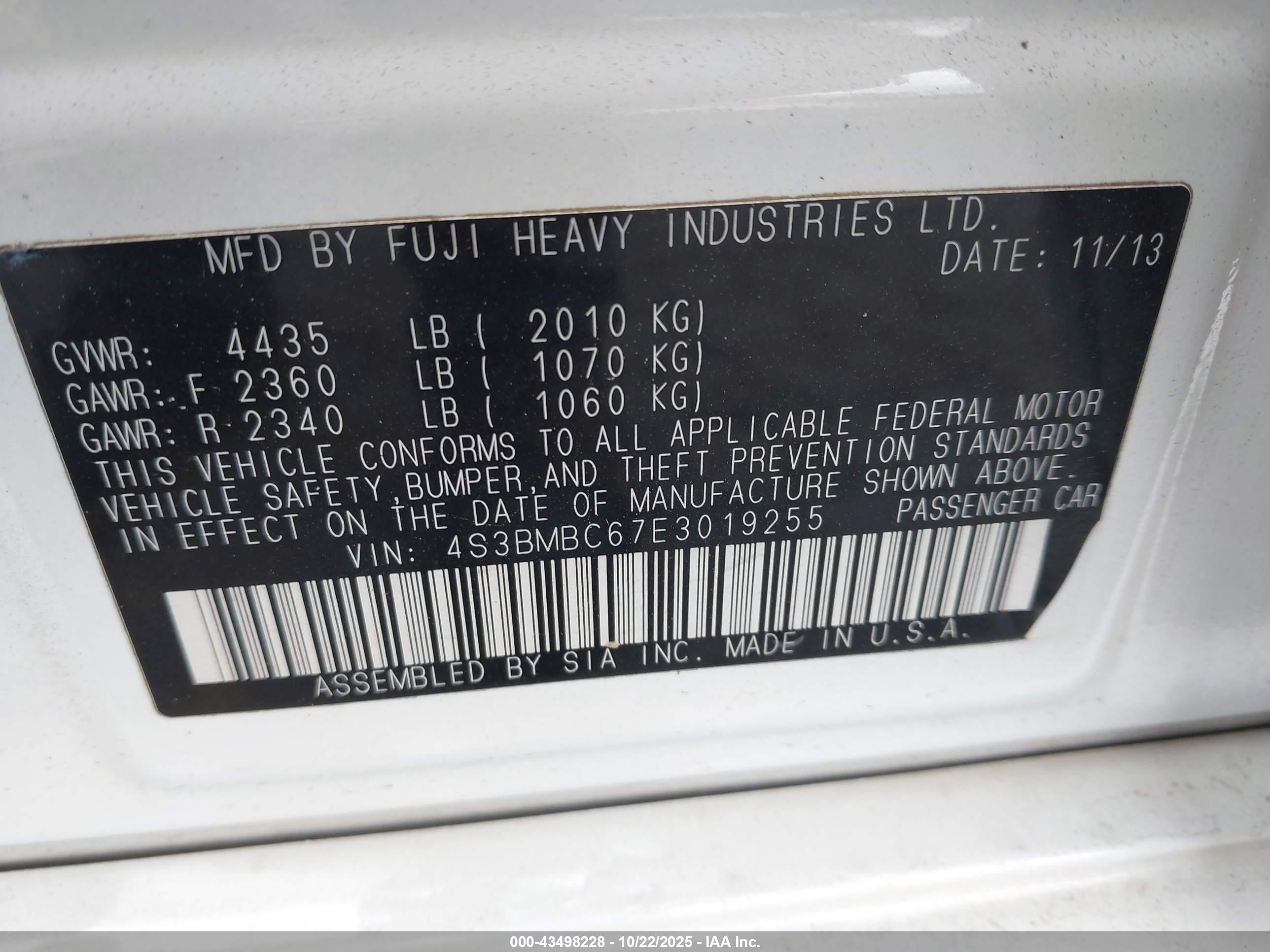 SUBARU LEGACY image 9