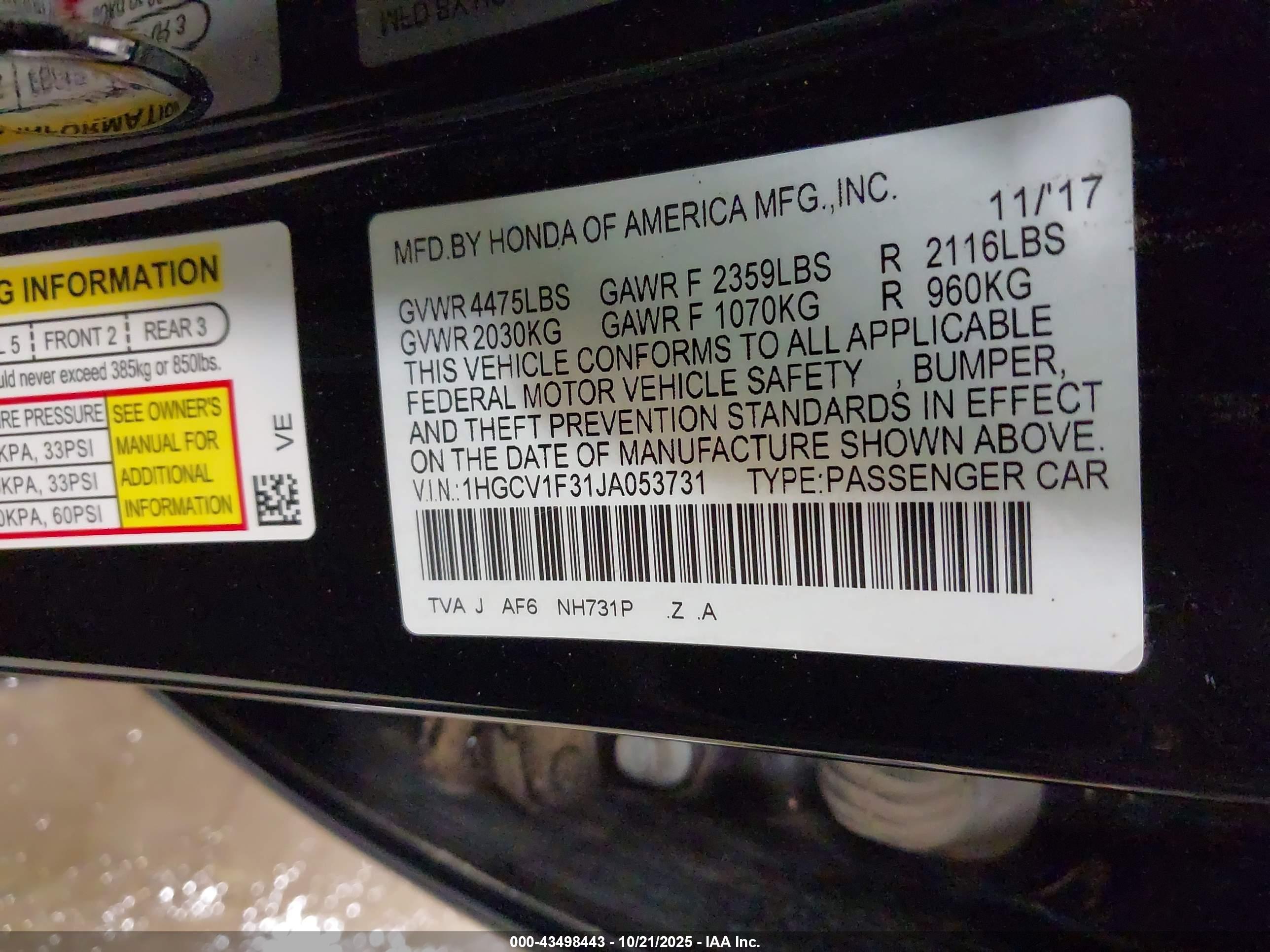 HONDA ACCORD image 9