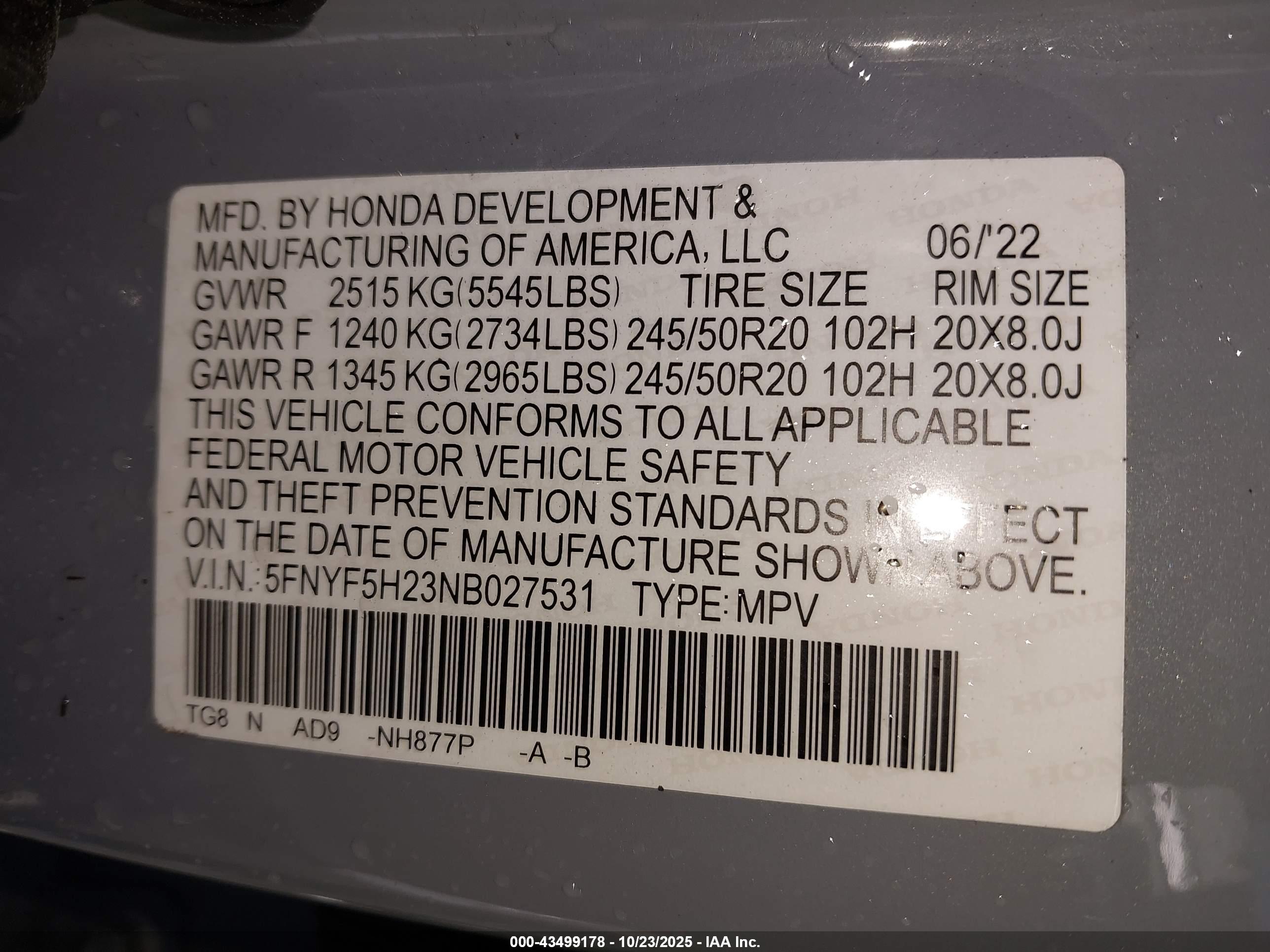 HONDA PILOT image 9