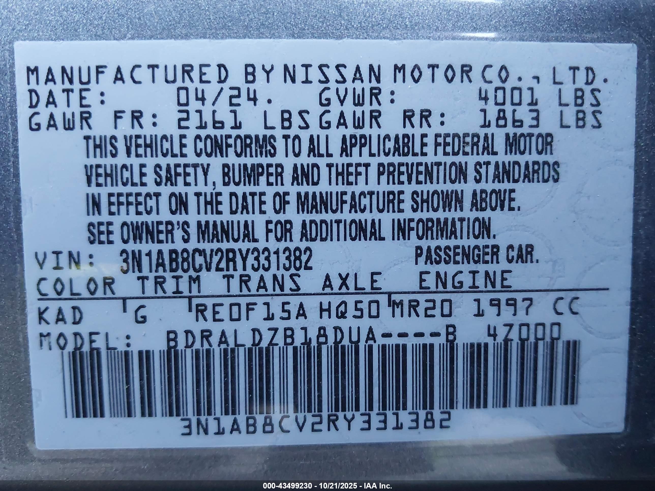 NISSAN SENTRA image 9