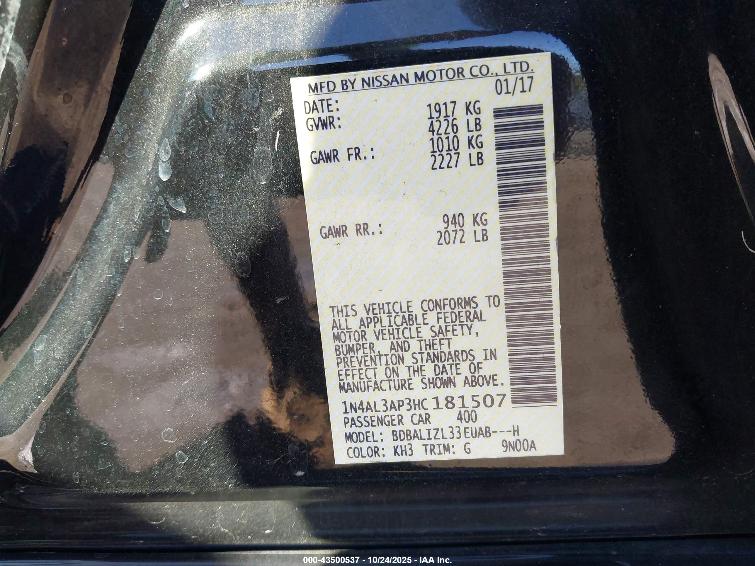 NISSAN ALTIMA image 9