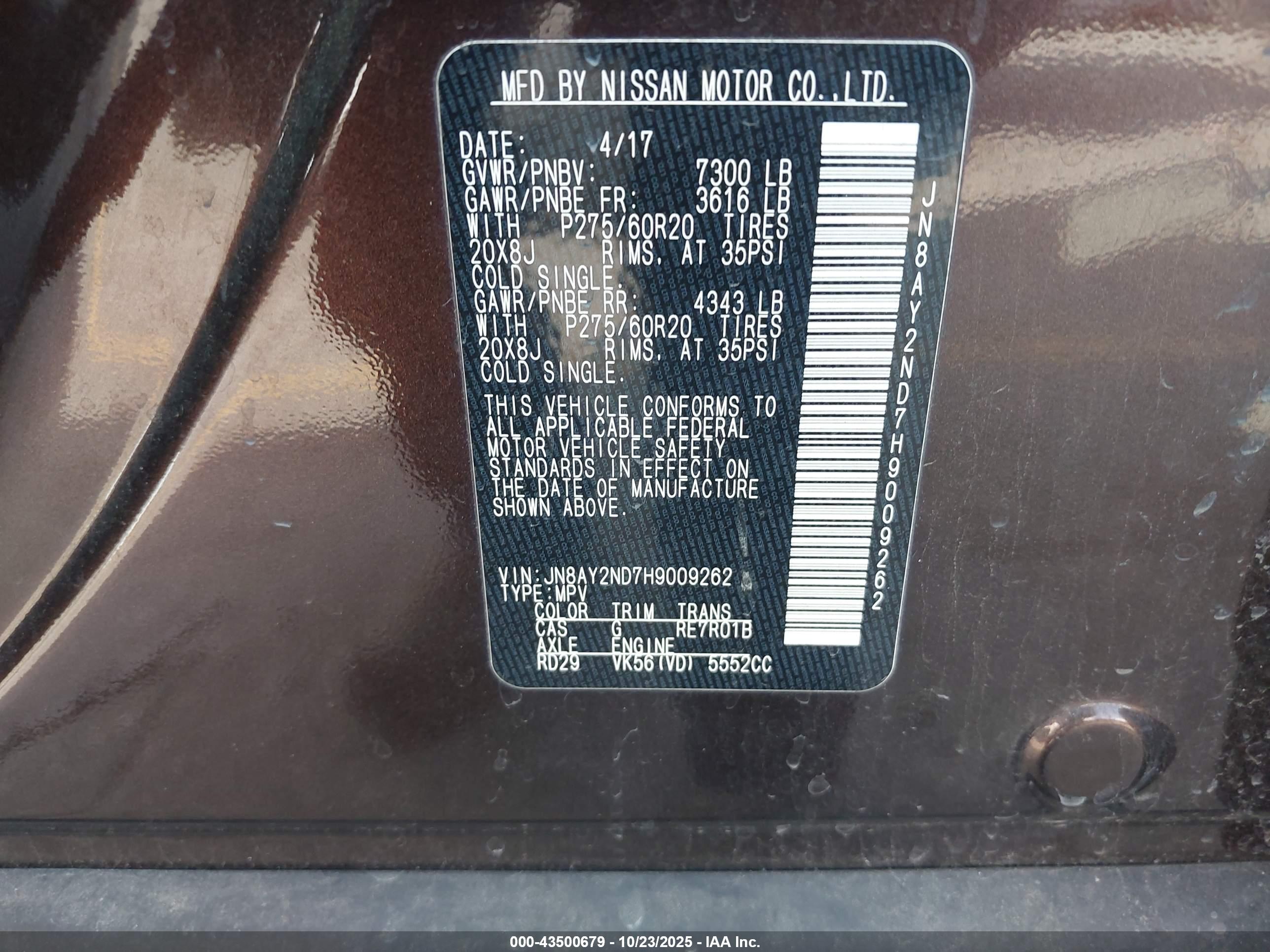 NISSAN ARMADA image 9