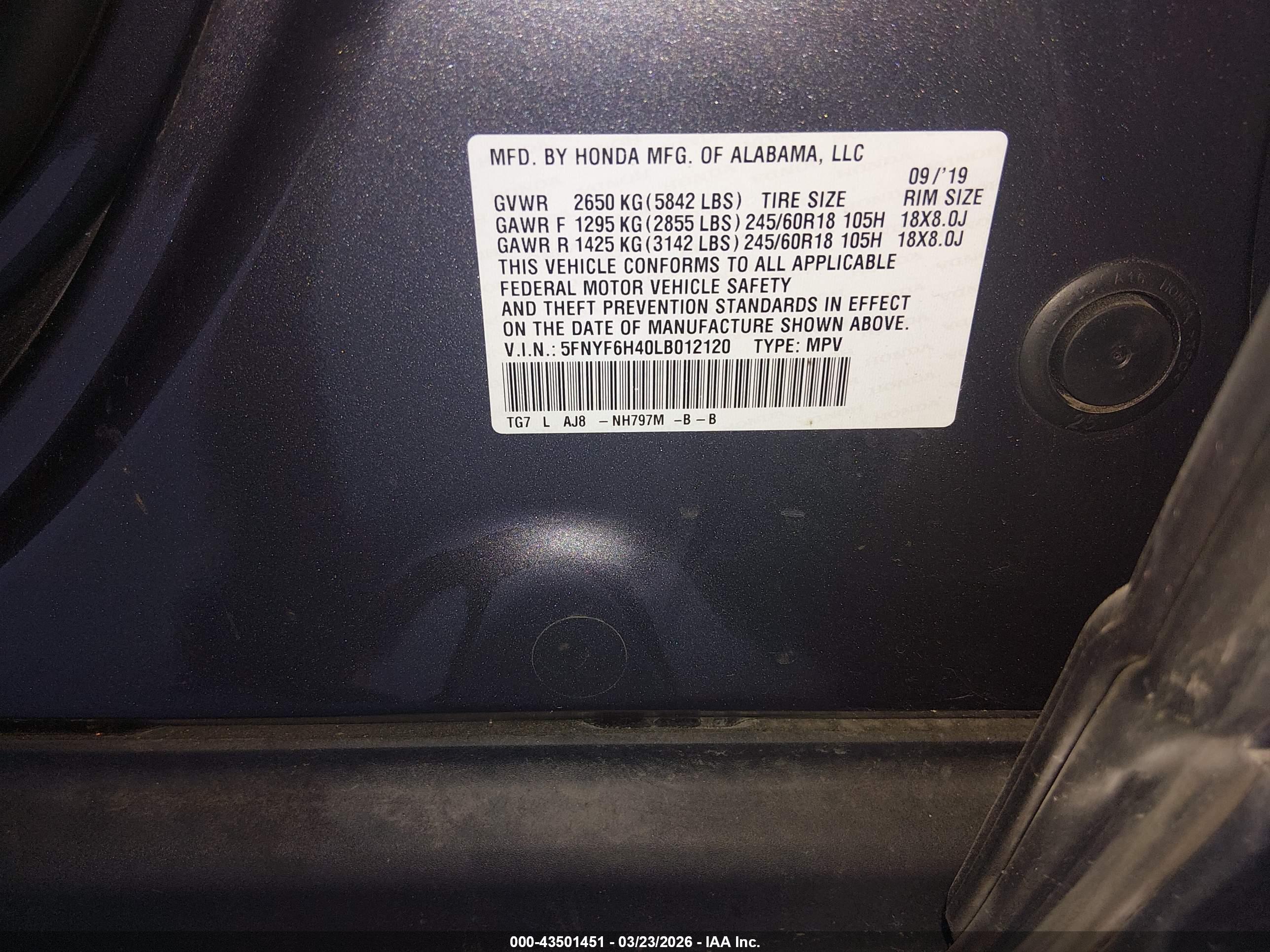 HONDA PILOT image 9