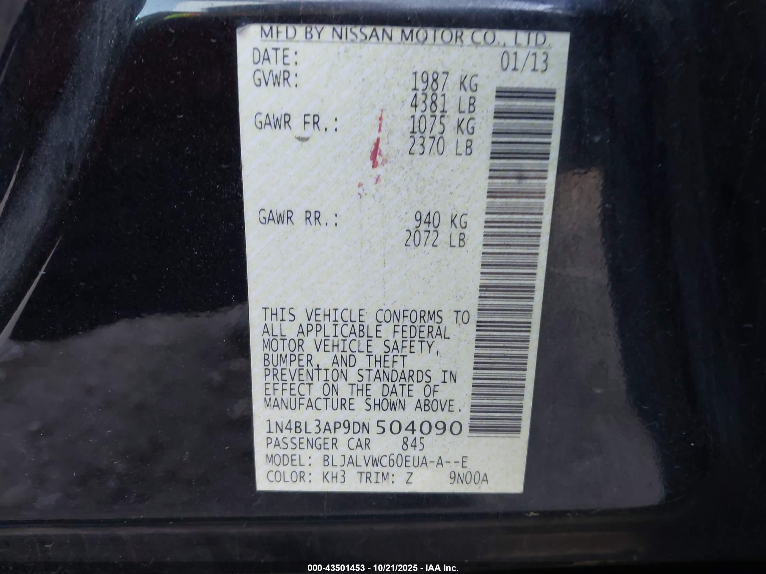 NISSAN ALTIMA image 9