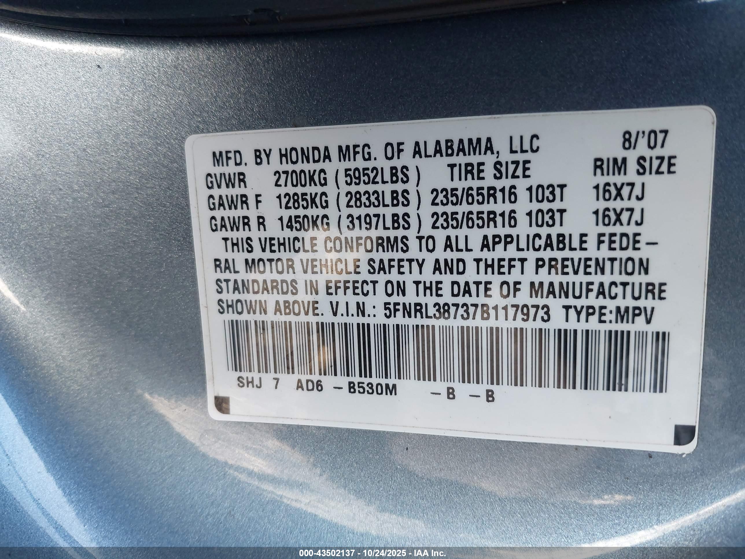 HONDA ODYSSEY image 9