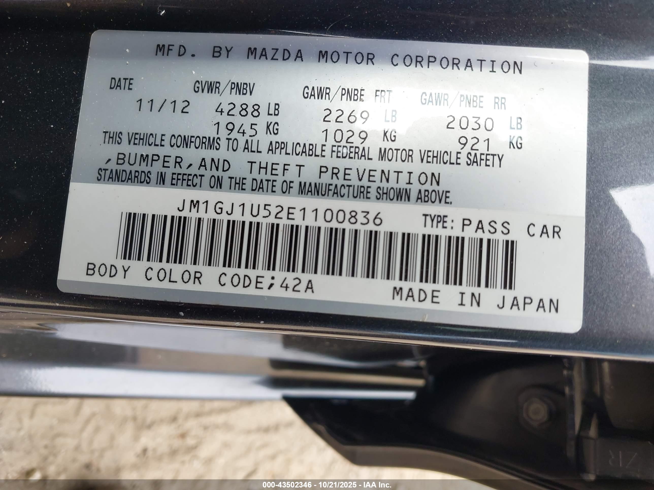 MAZDA MAZDA6 image 9