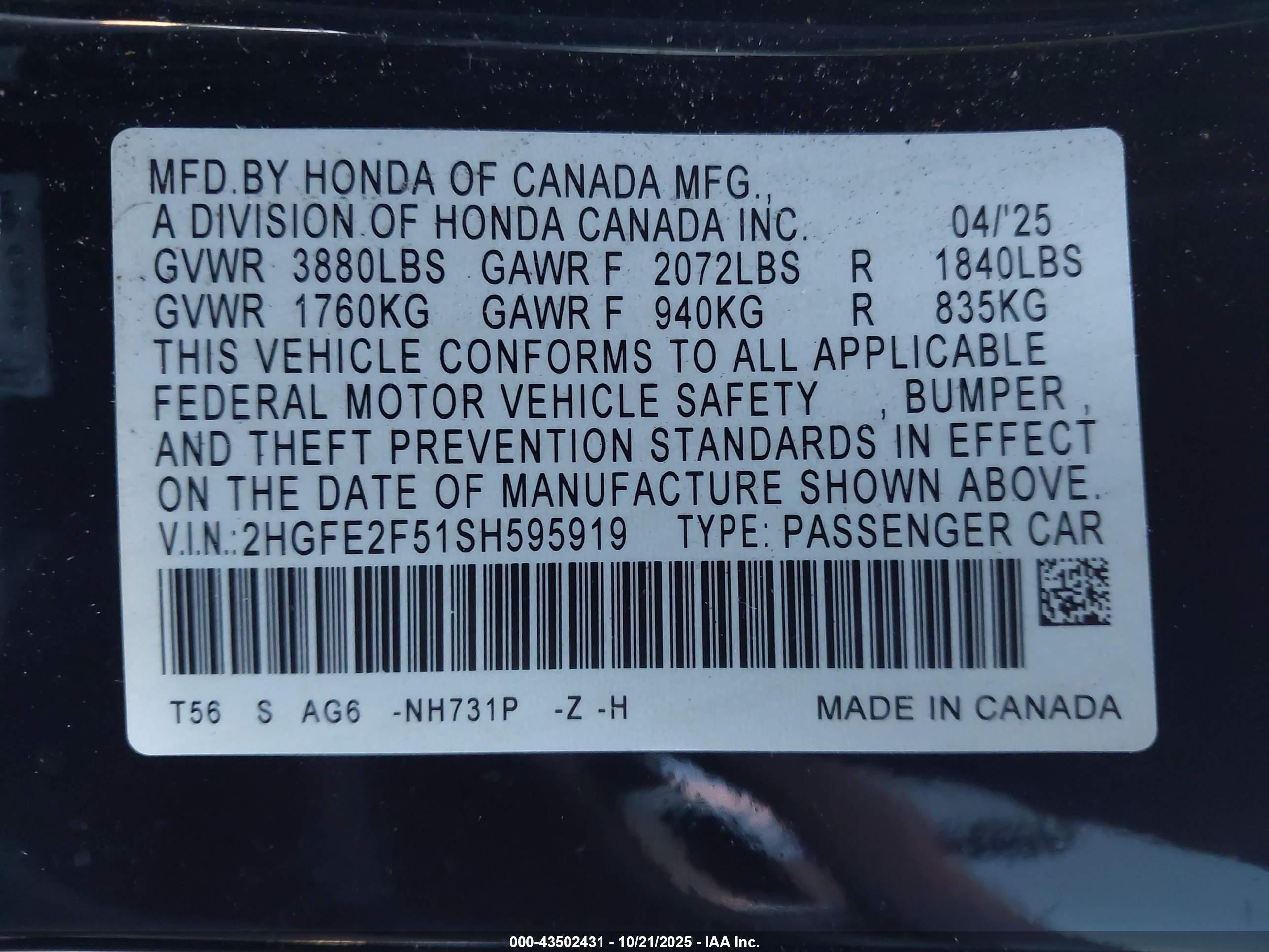HONDA CIVIC image 9