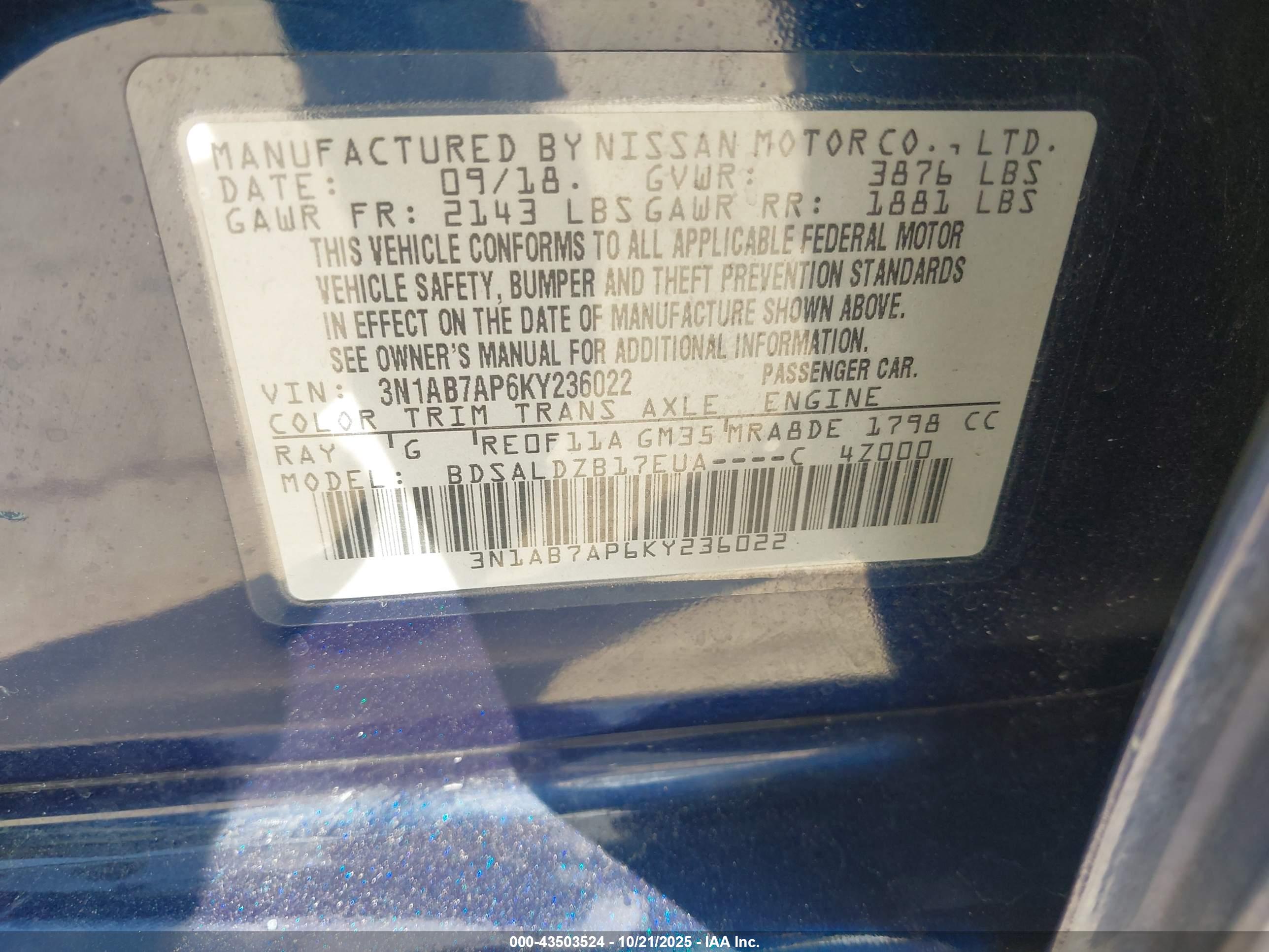 NISSAN SENTRA image 9