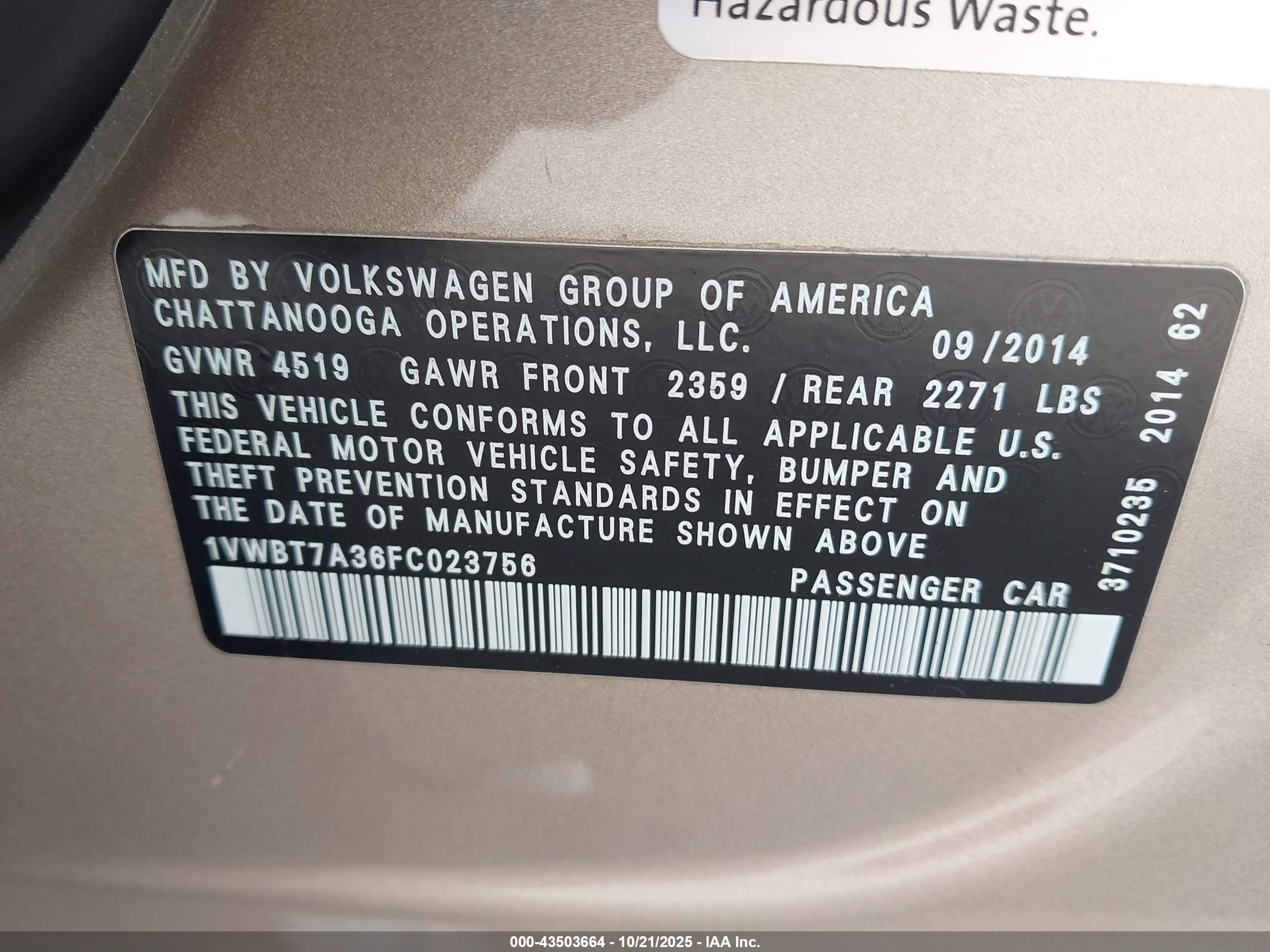 VOLKSWAGEN PASSAT image 9