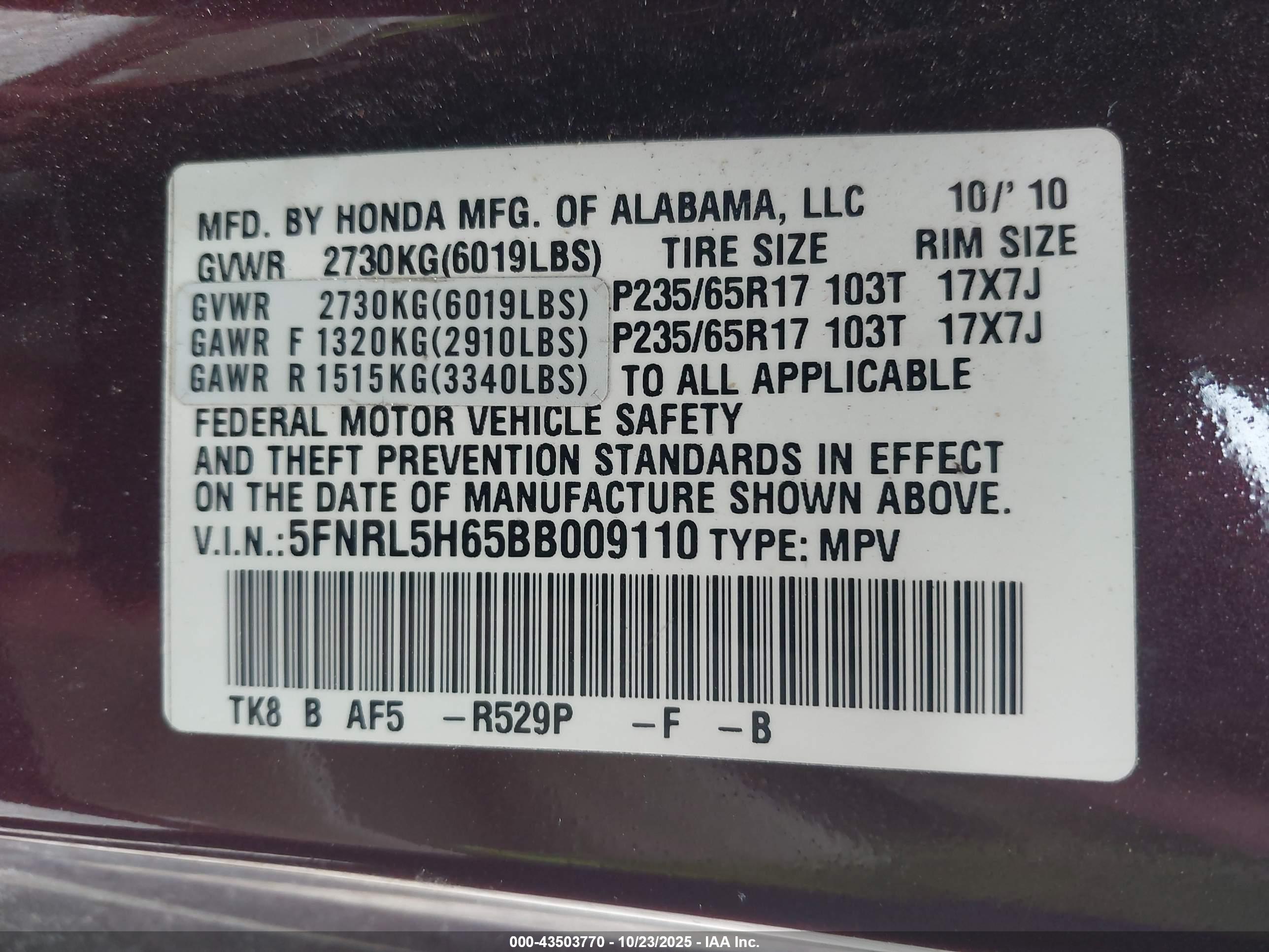 HONDA ODYSSEY image 9