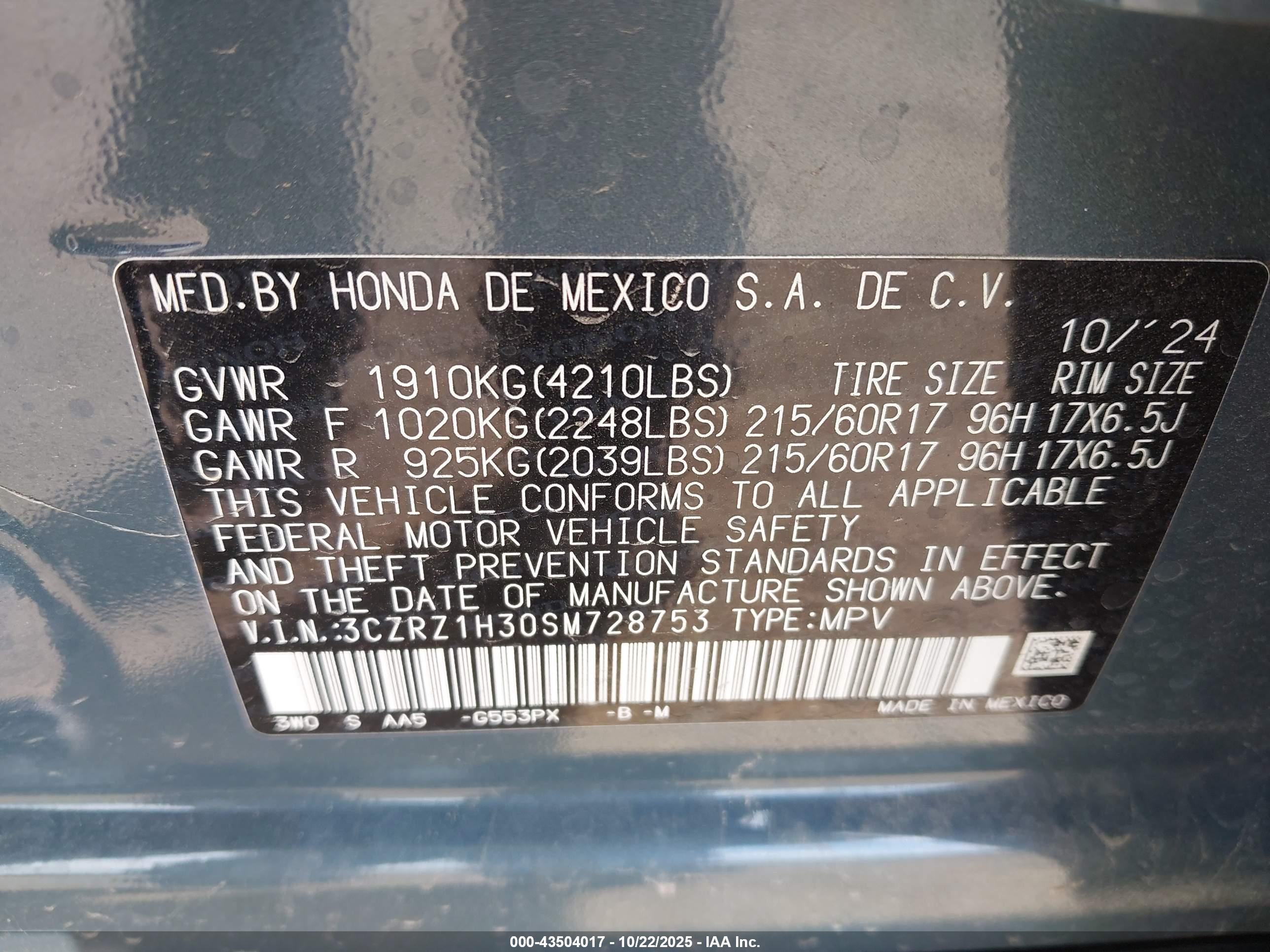 HONDA HR-V image 9