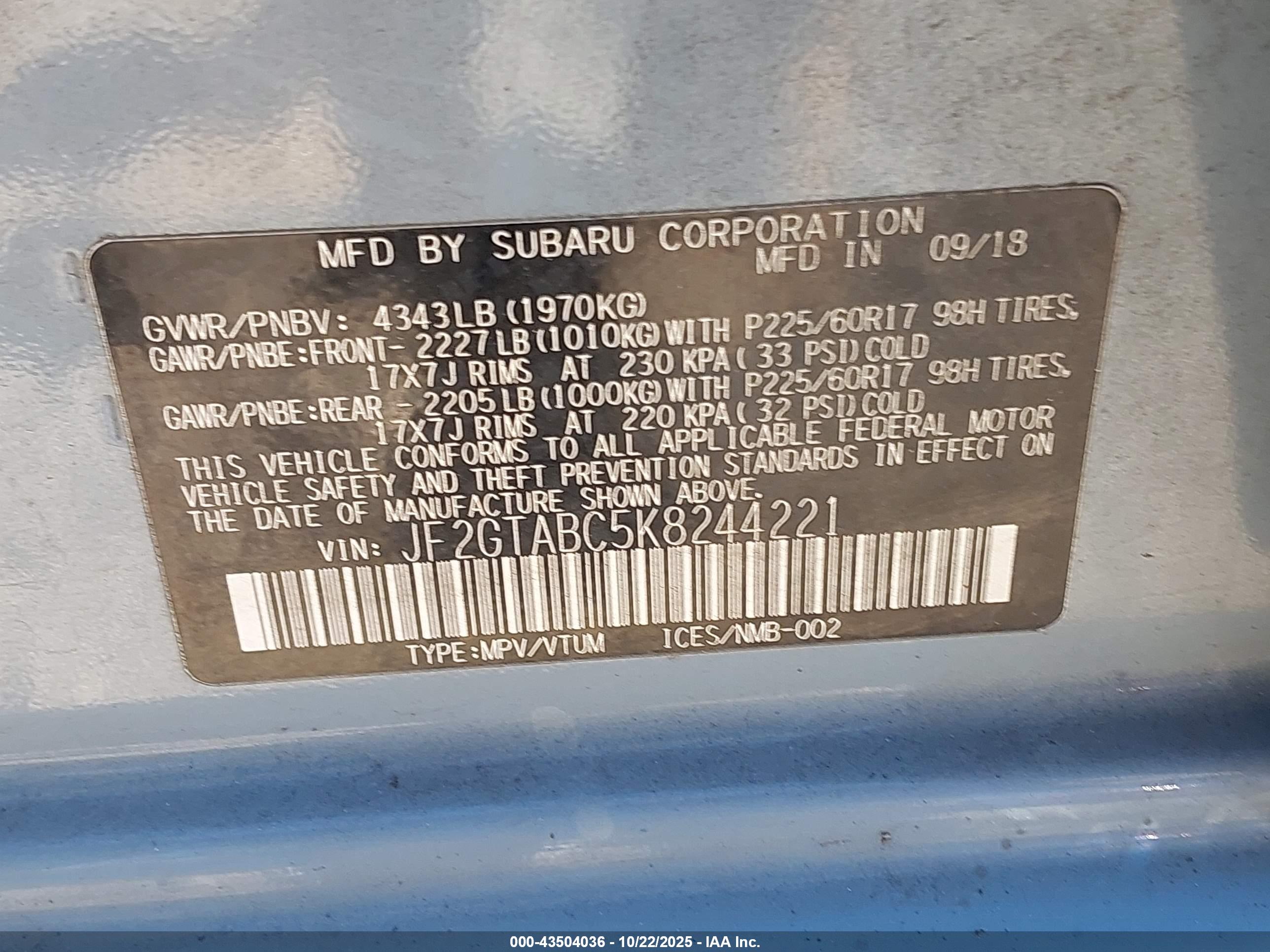 SUBARU CROSSTREK image 9