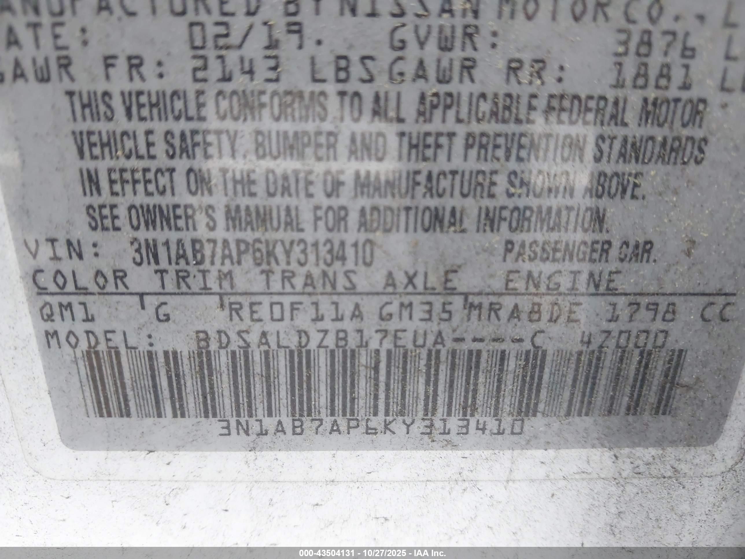 NISSAN SENTRA image 9