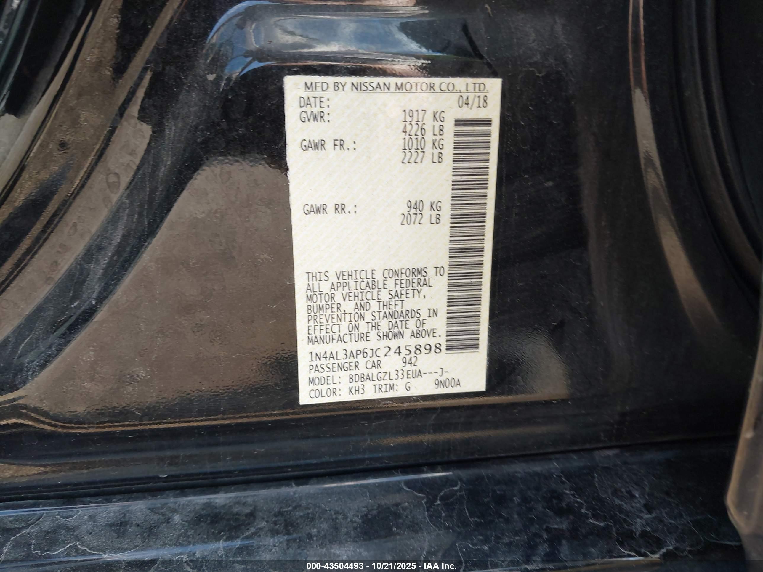 NISSAN ALTIMA image 9
