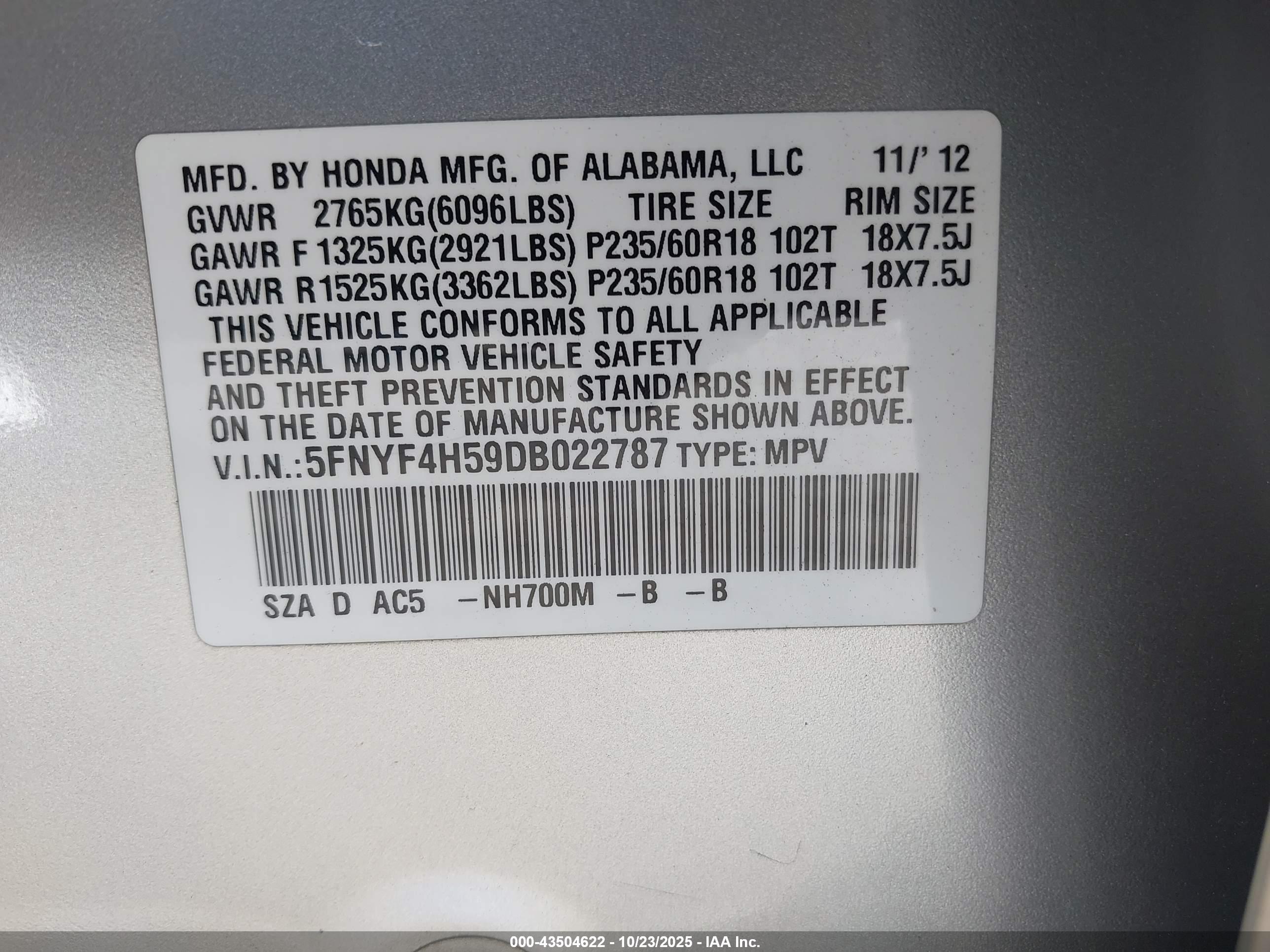 HONDA PILOT image 9