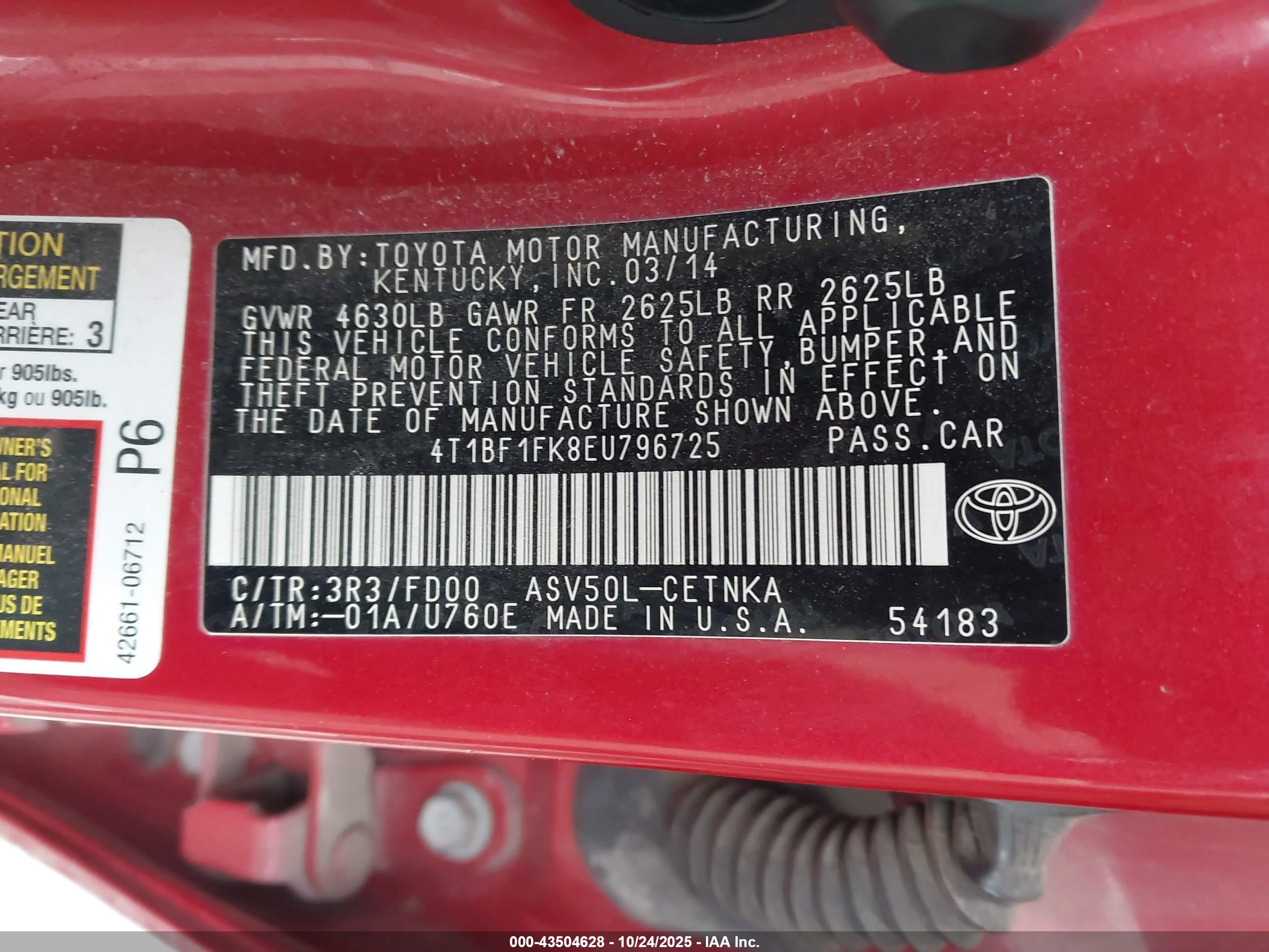 TOYOTA CAMRY image 9