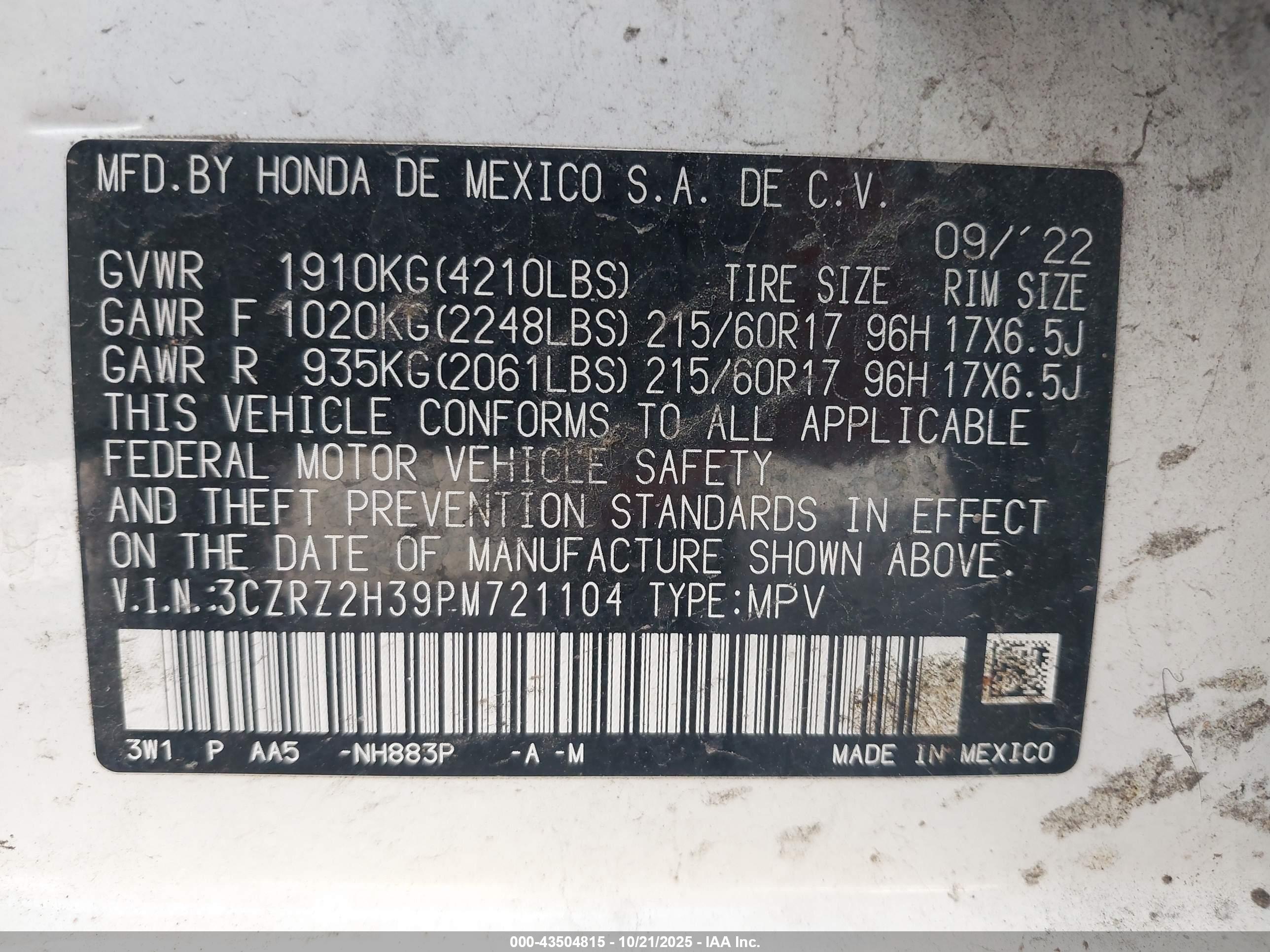 HONDA HR-V image 9