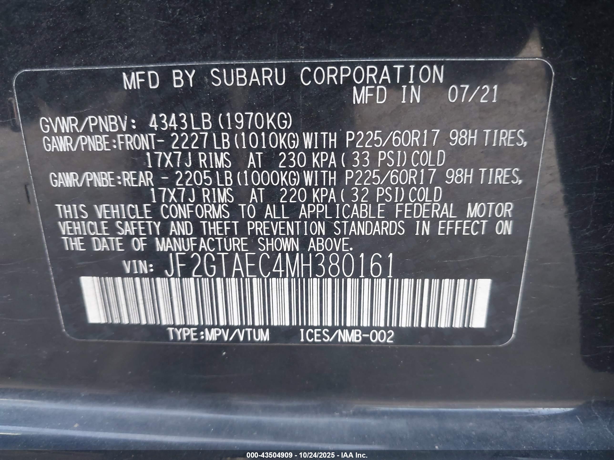 SUBARU CROSSTREK image 9