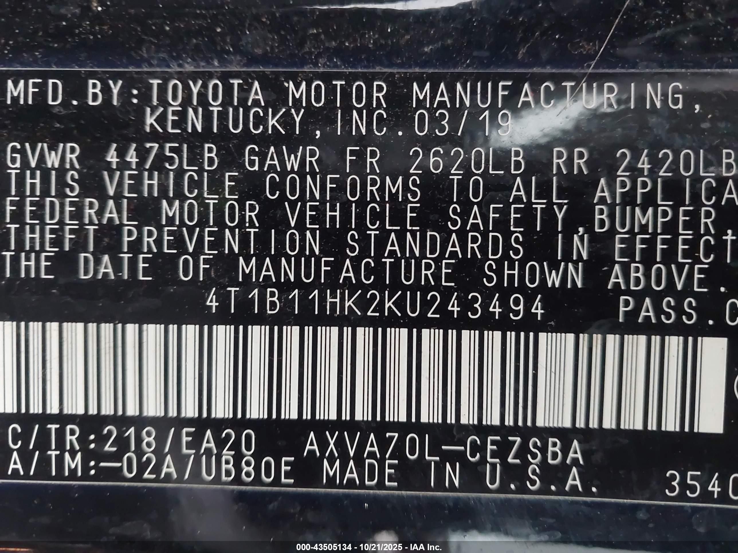 TOYOTA CAMRY image 9